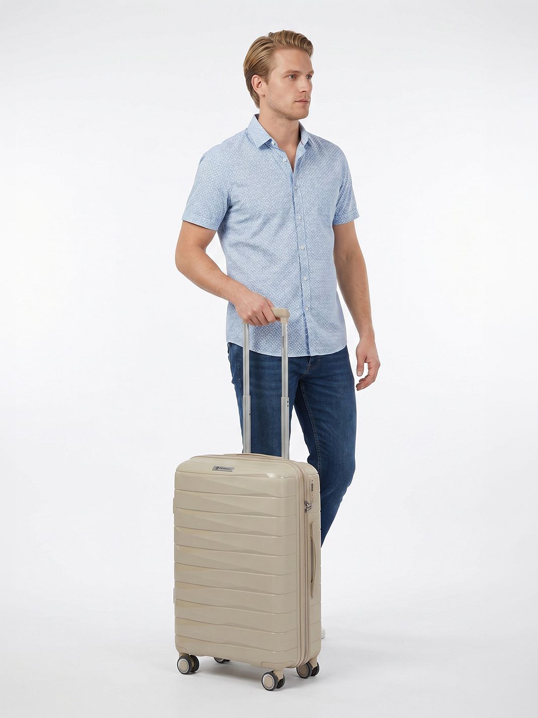 Franky London 4 ruedas Maleta de cabina S 55 cm Con asa expansible