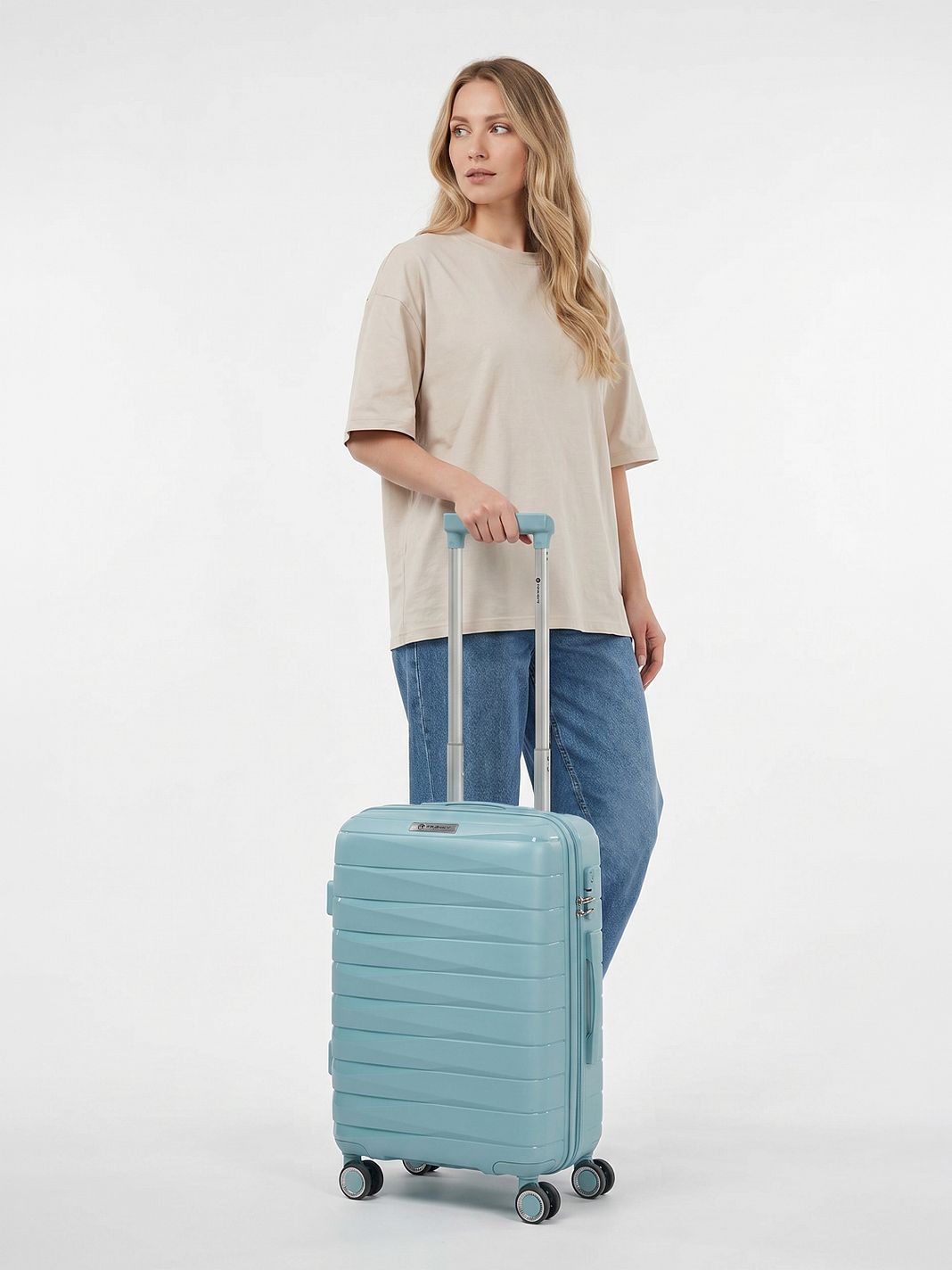 Franky London 4 ruedas Maleta de cabina S 55 cm Con asa expansible