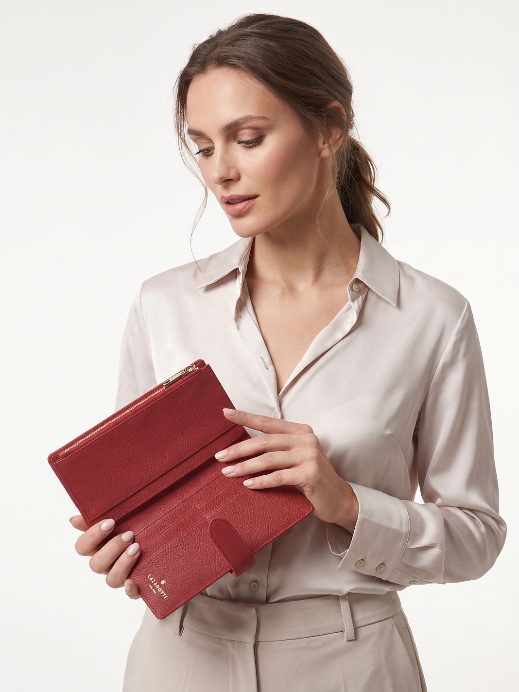 Lazarotti Bologna Leather Portafoglio Vera Pelle 20 cm
