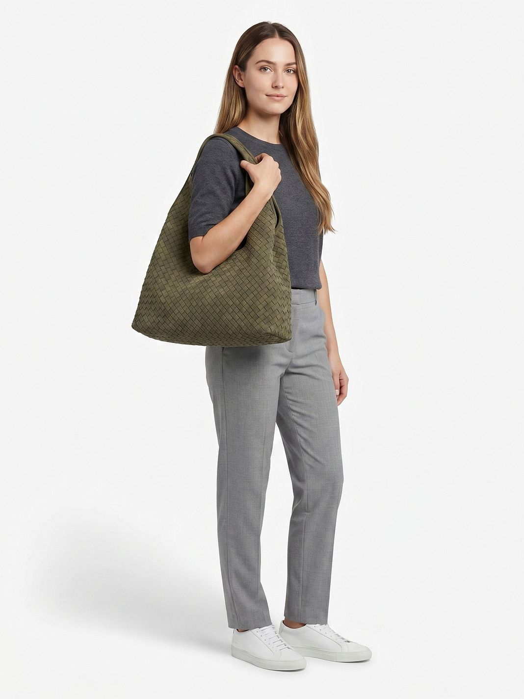 LES VISIONNAIRES Paz Weave Borsa a spalla Vera Pelle 44 cm LES VISIONNAIRES Paz Weave Borsa a spalla Vera Pelle 44 cm