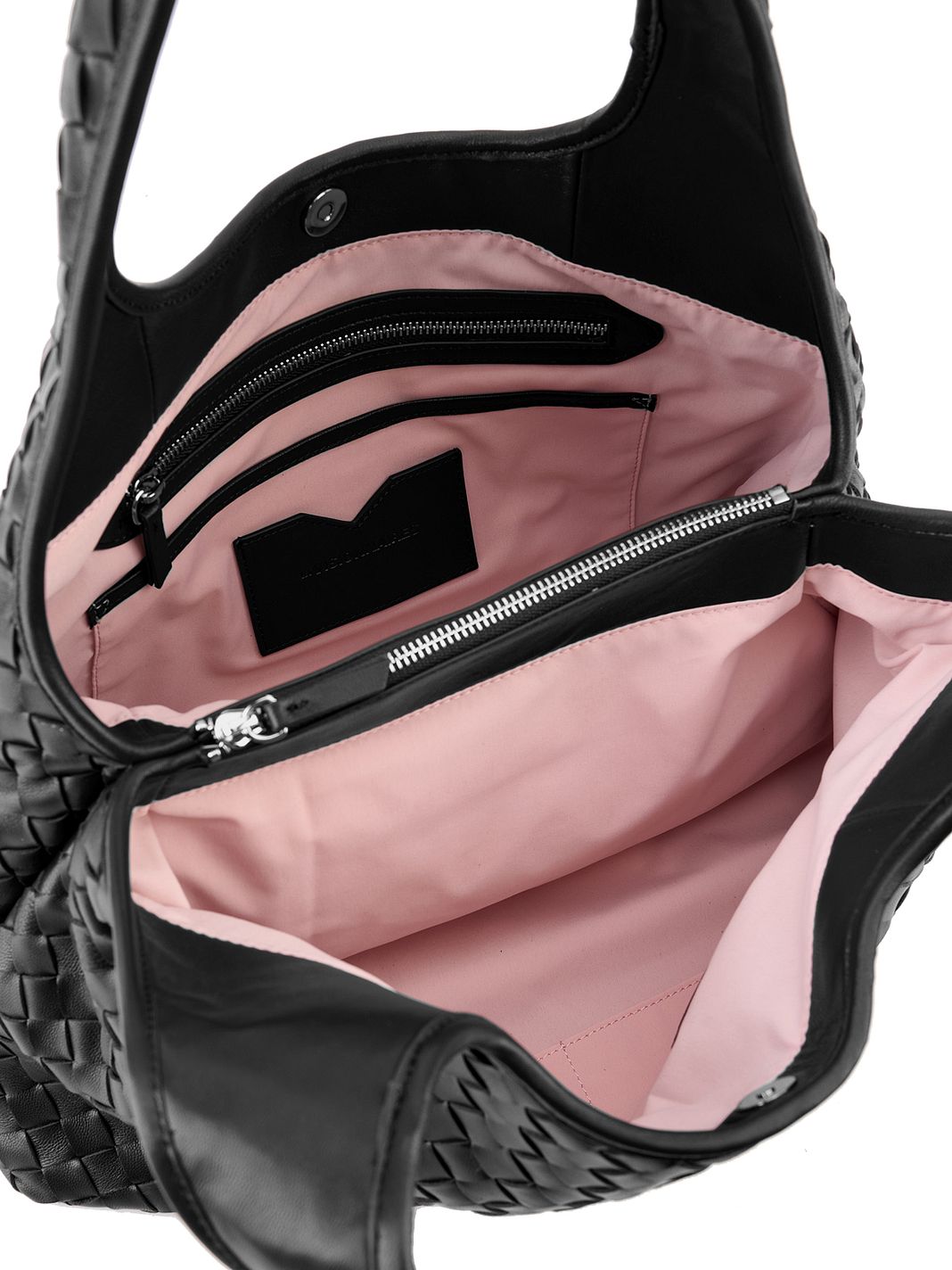 LES VISIONNAIRES Paz Weave Silky Borsa a spalla Vera Pelle 42 cm LES VISIONNAIRES Paz Weave Silky Borsa a spalla Vera Pelle 42 cm