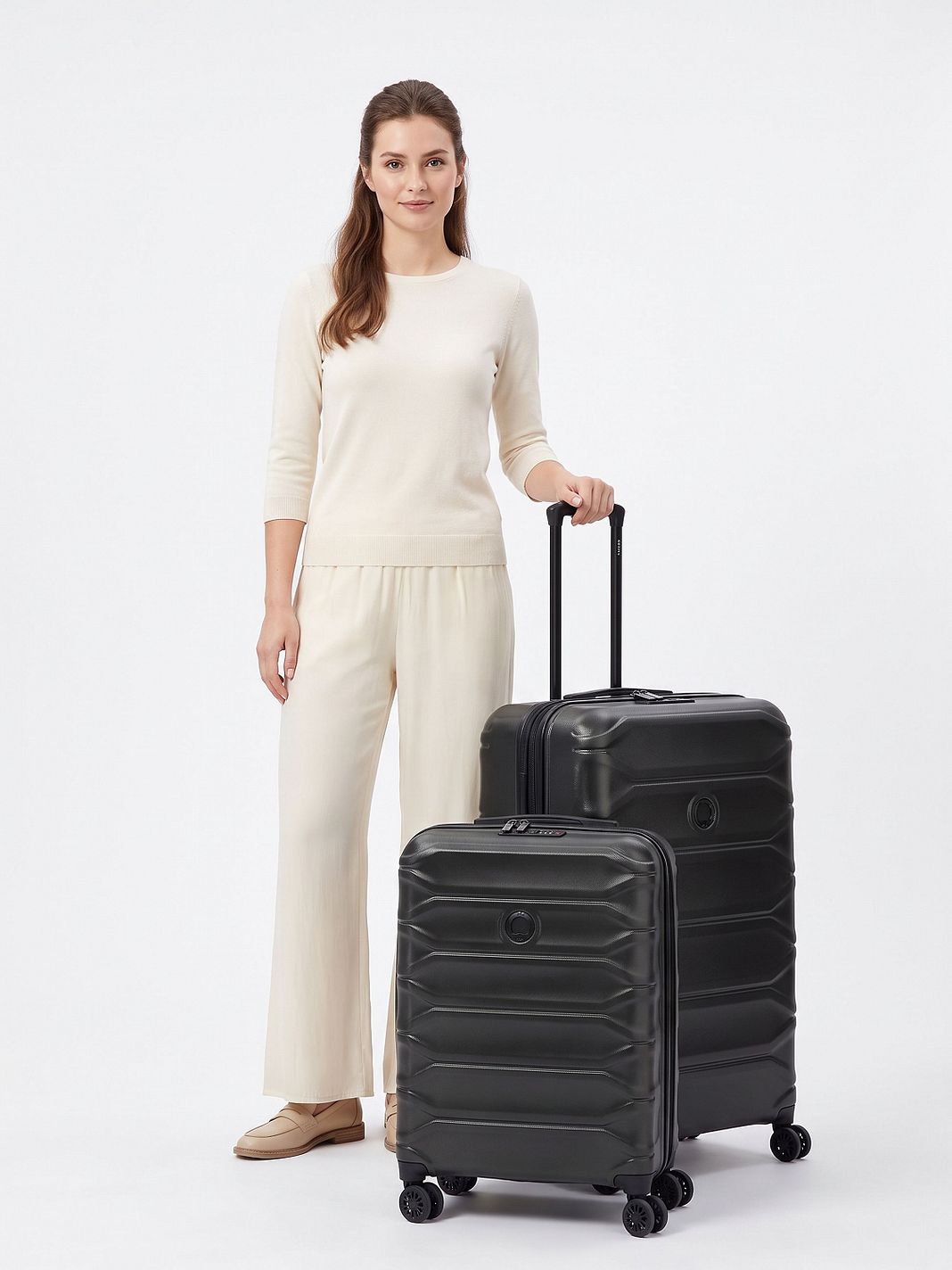 Delsey Paris Set di valigie Meteor a 4 ruote S+L espandibile Delsey Paris Set di valigie Meteor a 4 ruote S+L espandibile