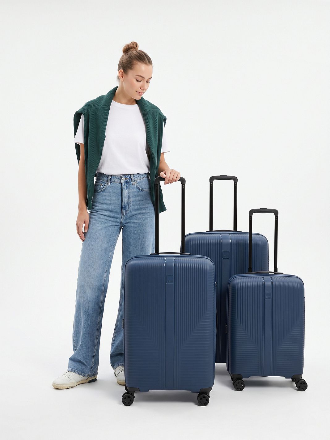 Travelite Air Stripe 4 ruote Set di valigie 3 pezzi espandibile Travelite Air Stripe 4 ruote Set di valigie 3 pezzi espandibile
