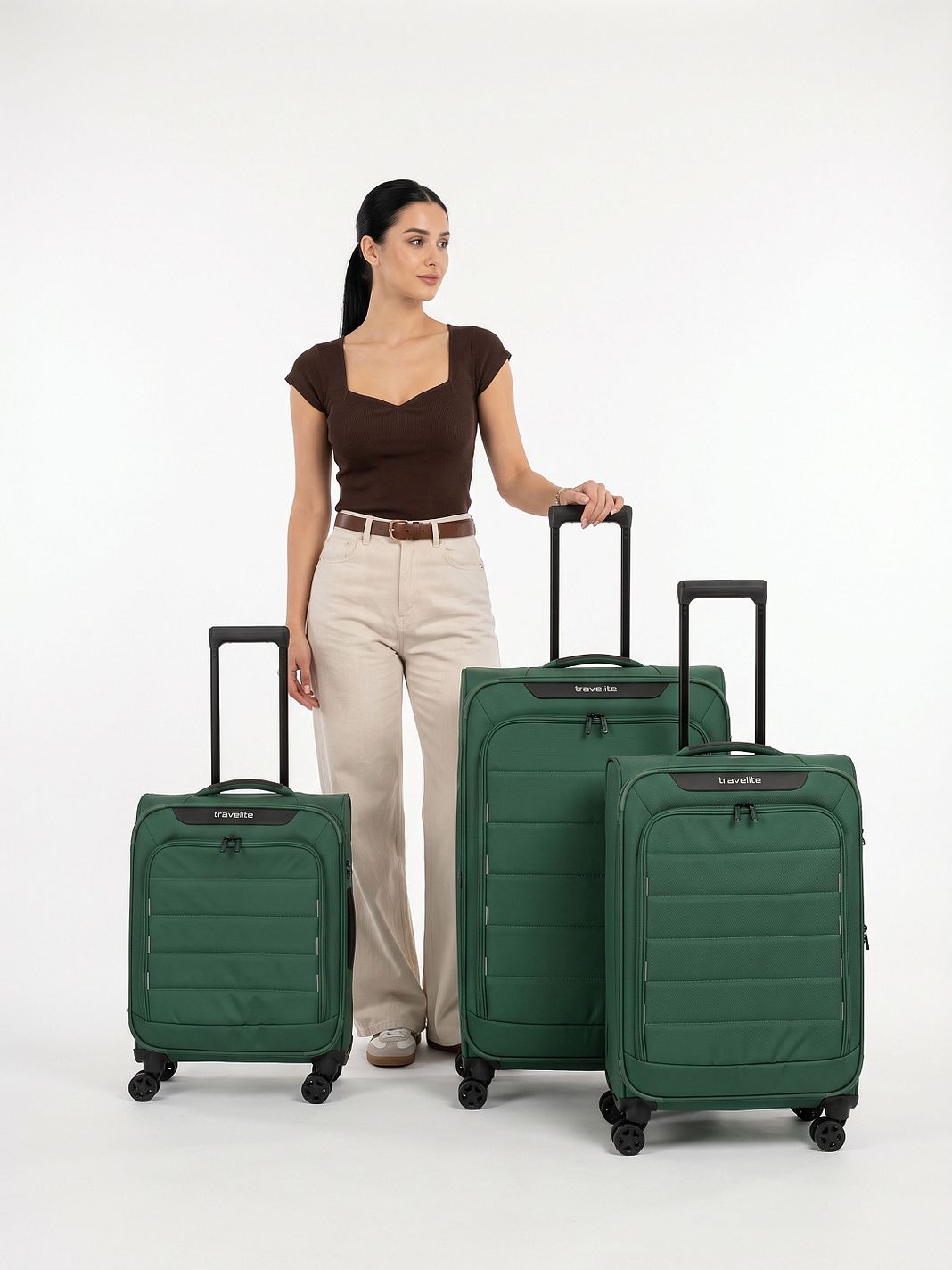 Travelite Skaii 4 ruote Set di valigie 3 pezzi espandibile