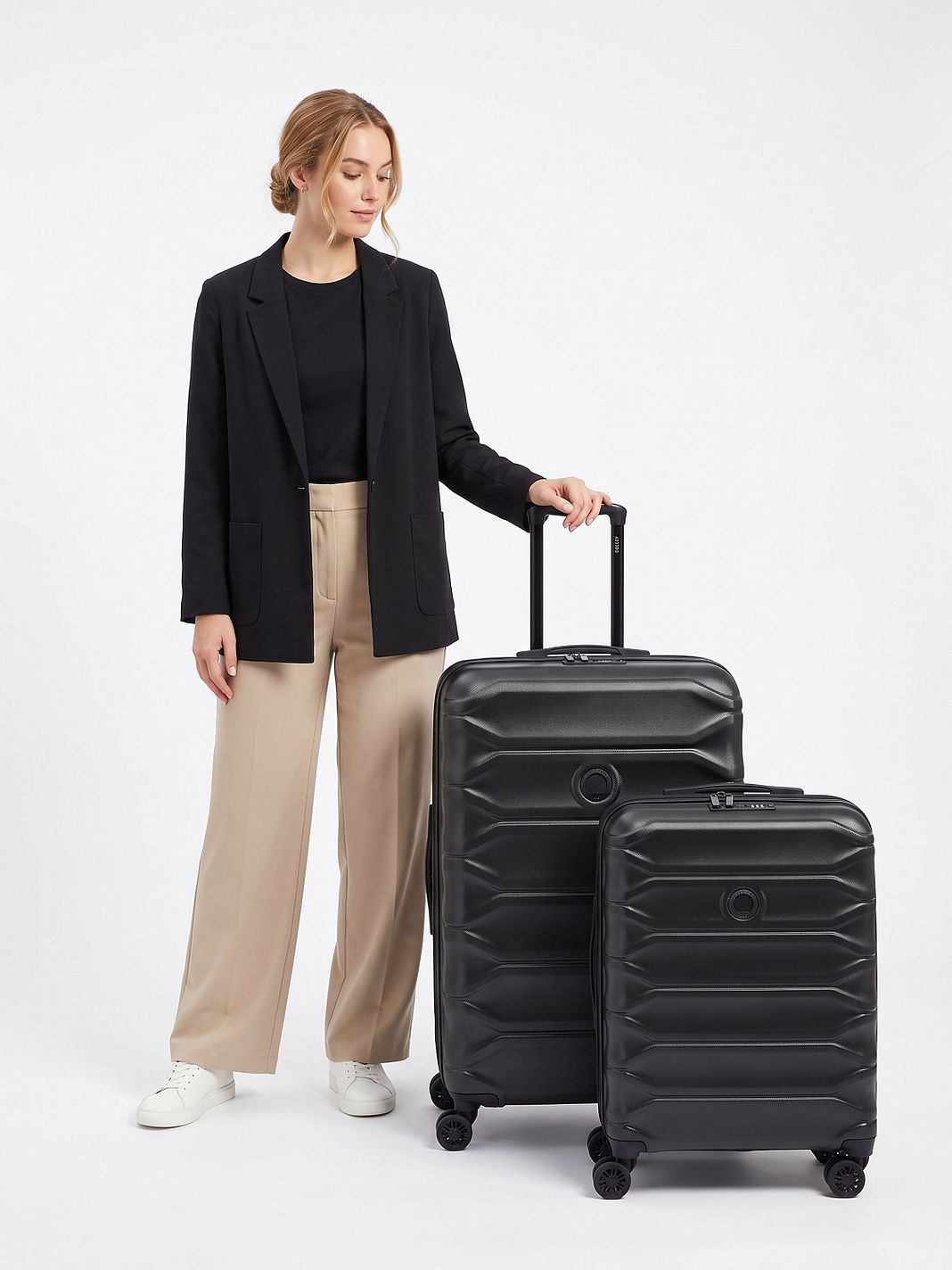 Delsey Paris Set di valigie Meteor a 4 ruote S+M espandibile Delsey Paris Set di valigie Meteor a 4 ruote S+M espandibile