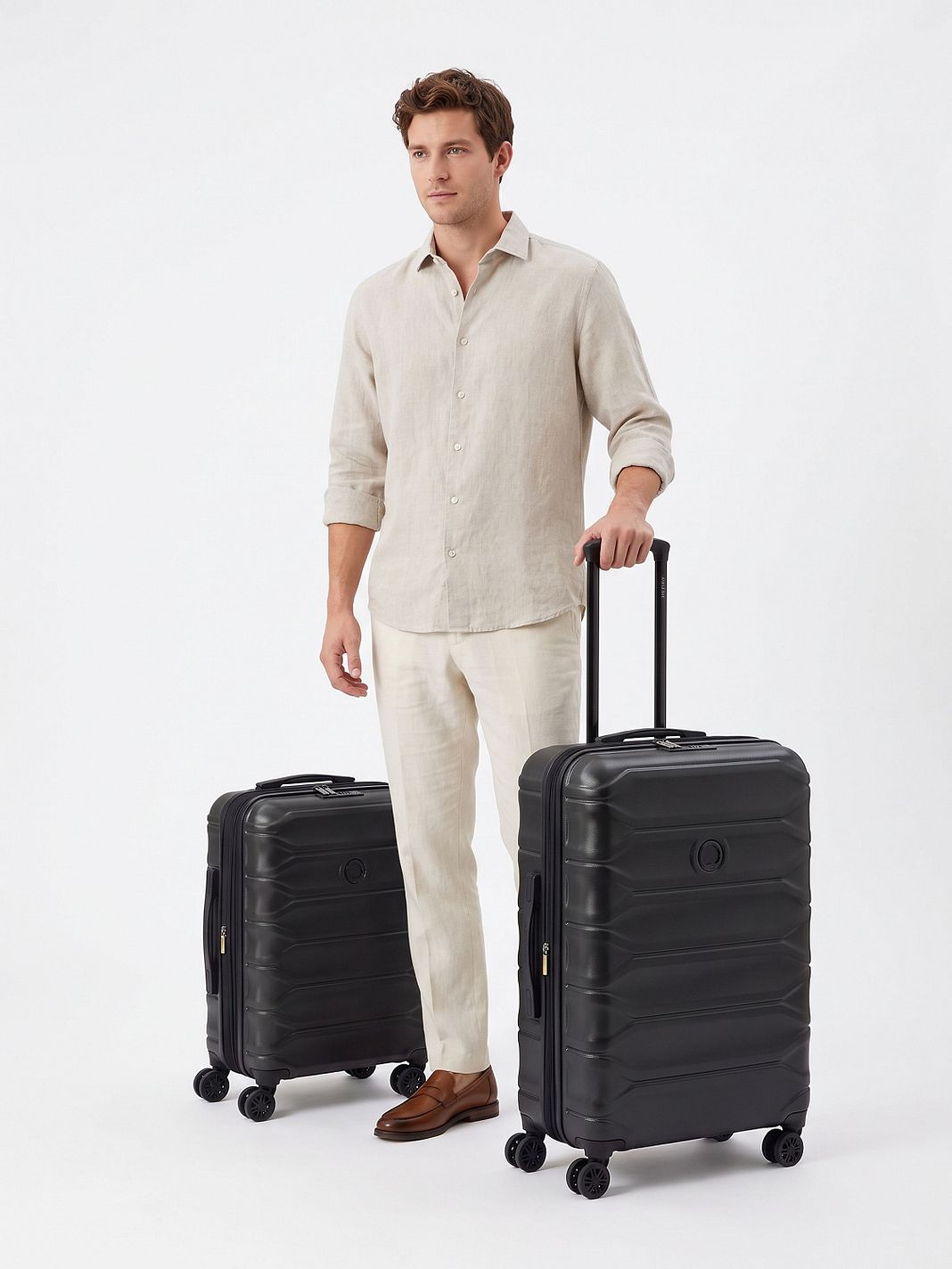 Delsey Paris Set di valigie Meteor a 4 ruote S+M espandibile Delsey Paris Set di valigie Meteor a 4 ruote S+M espandibile