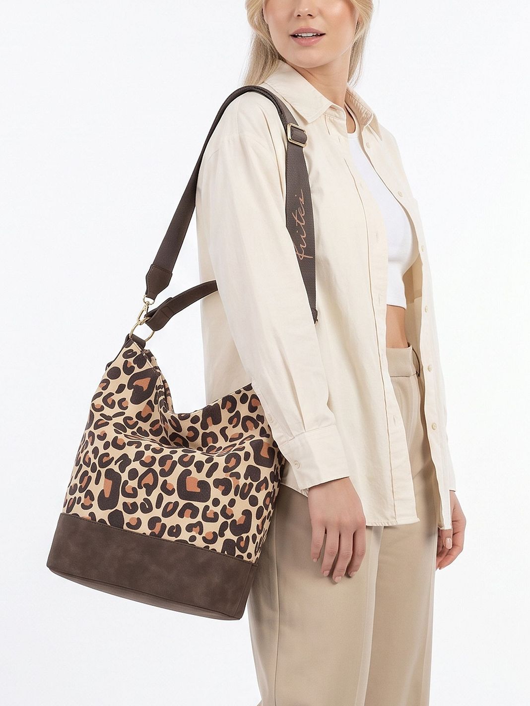Fritzi aus Preußen Izzy07 Limited Leo Camel Borsa a spalla 25 cm Fritzi aus Preußen Izzy07 Limited Leo Camel Borsa a spalla 25 cm