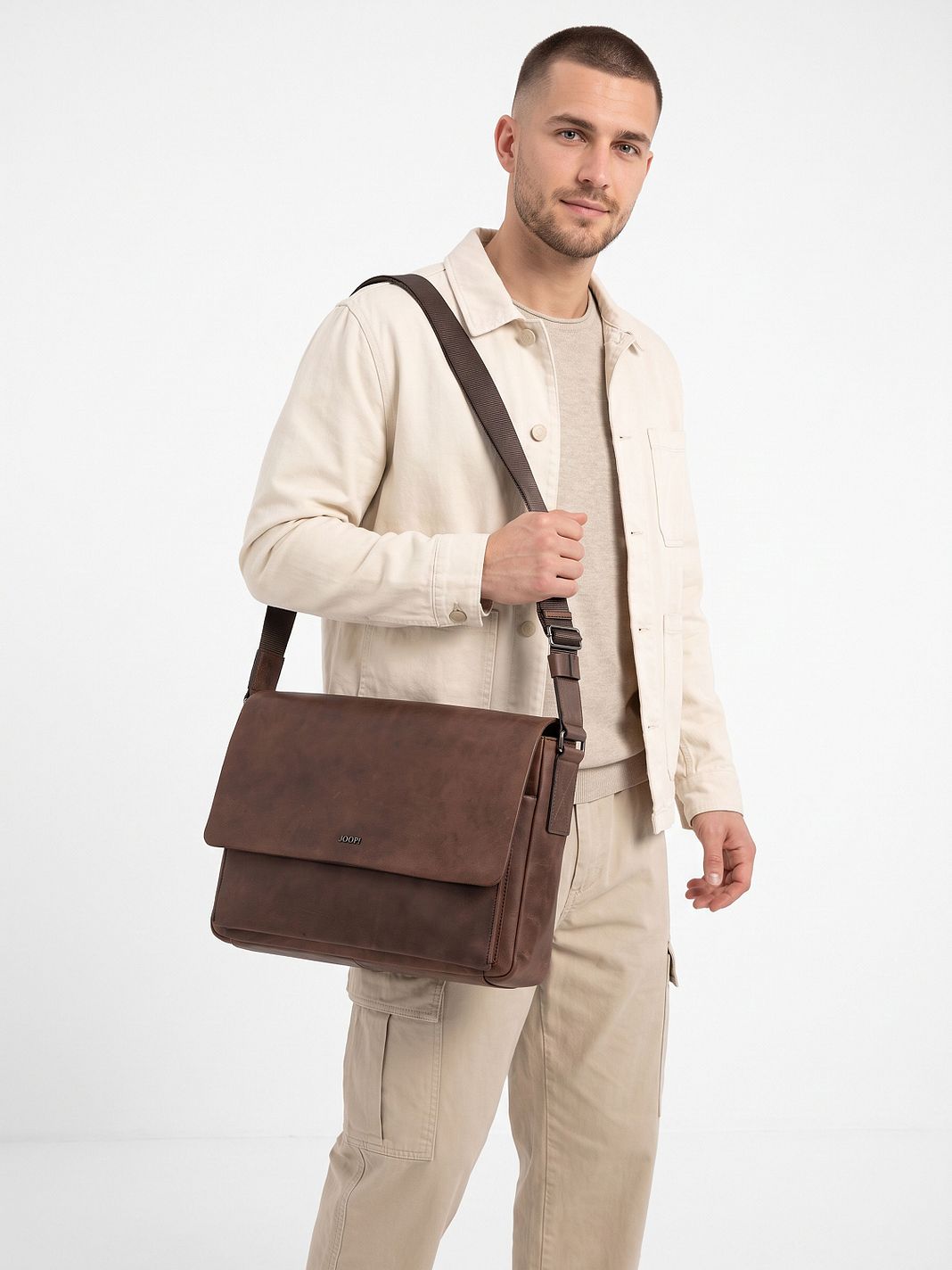 Joop! Teramo Messenger bags Läder 37 cm Laptopfack