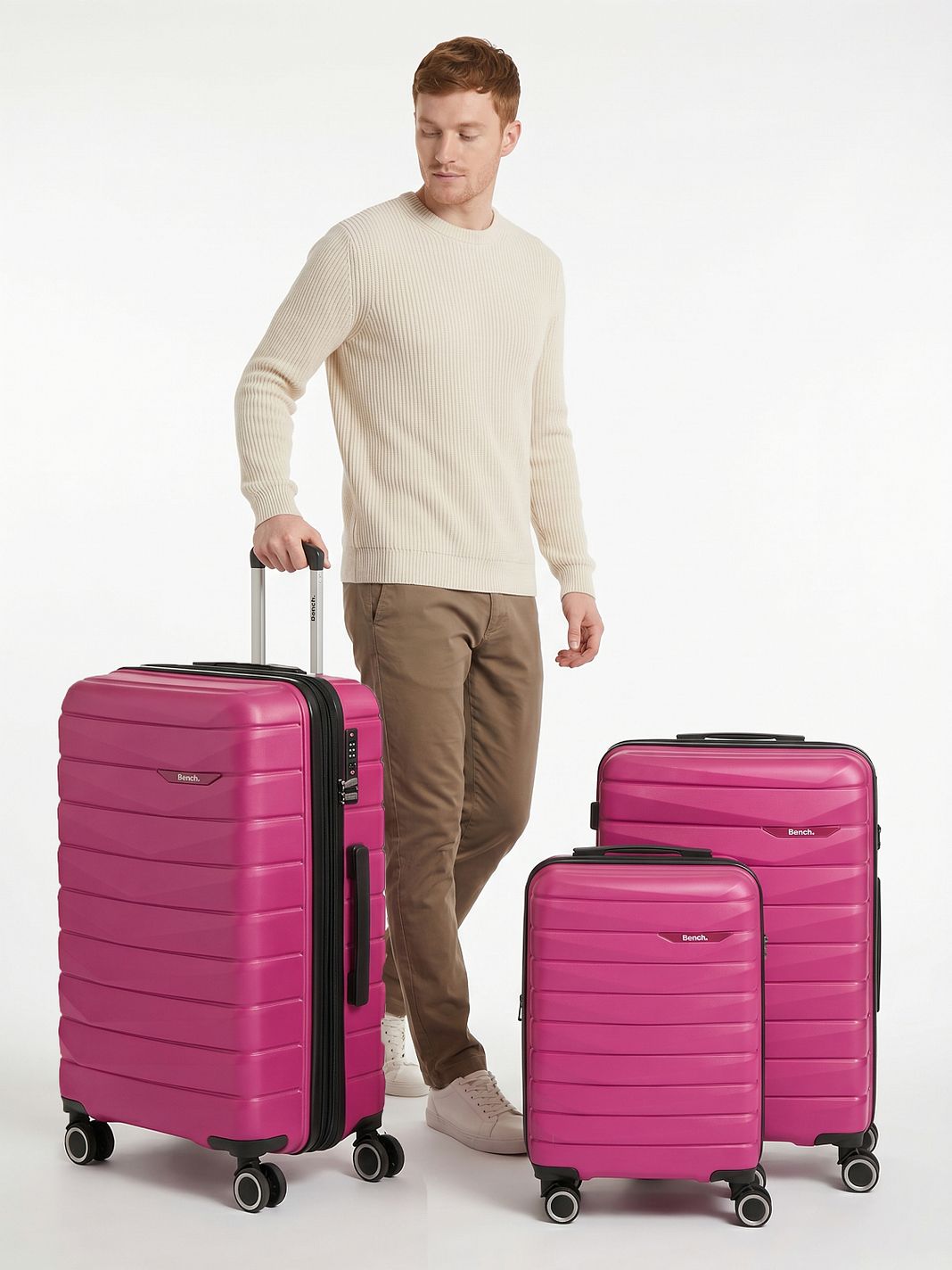 Bench Paris 4 ruote Set di valigie 3 pezzi espandibile Bench Paris 4 ruote Set di valigie 3 pezzi espandibile