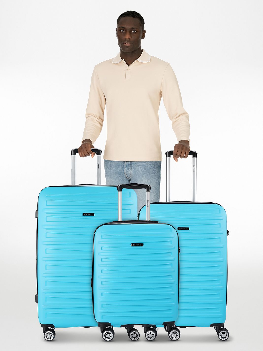 Benzi 5493 4 ruote Set di valigie 3 pezzi espandibile Benzi 5493 4 ruote Set di valigie 3 pezzi espandibile