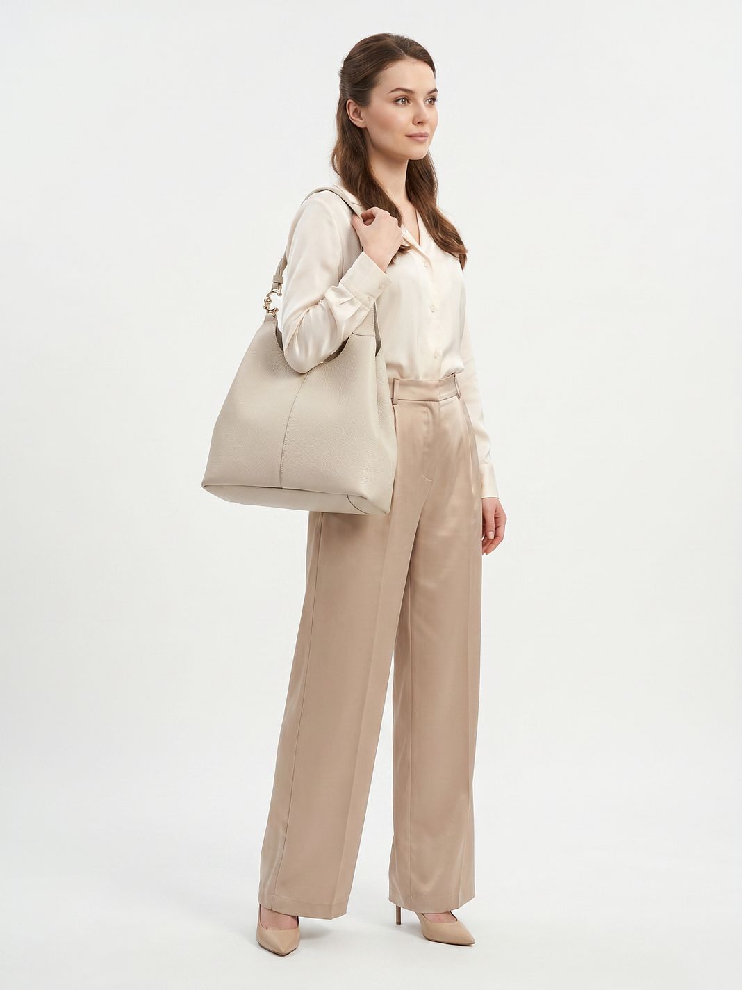 Coccinelle C-Easy Bolsa de hombro Piel natural 34 cm Coccinelle C-Easy Bolsa de hombro Piel natural 34 cm