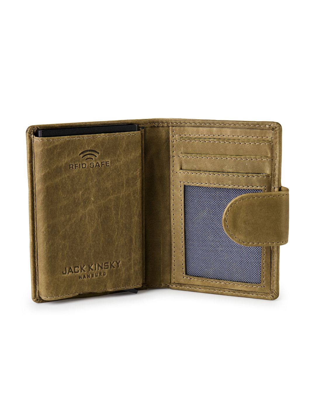 Jack Kinsky Aruba Portafoglio Protezione RFID Vera Pelle 10.5 cm