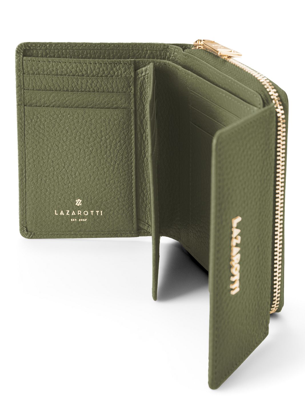 Lazarotti Portafoglio Bologna in pelle con chiusura a zip, 12 cm Lazarotti Portafoglio Bologna in pelle con chiusura a zip, 12 cm