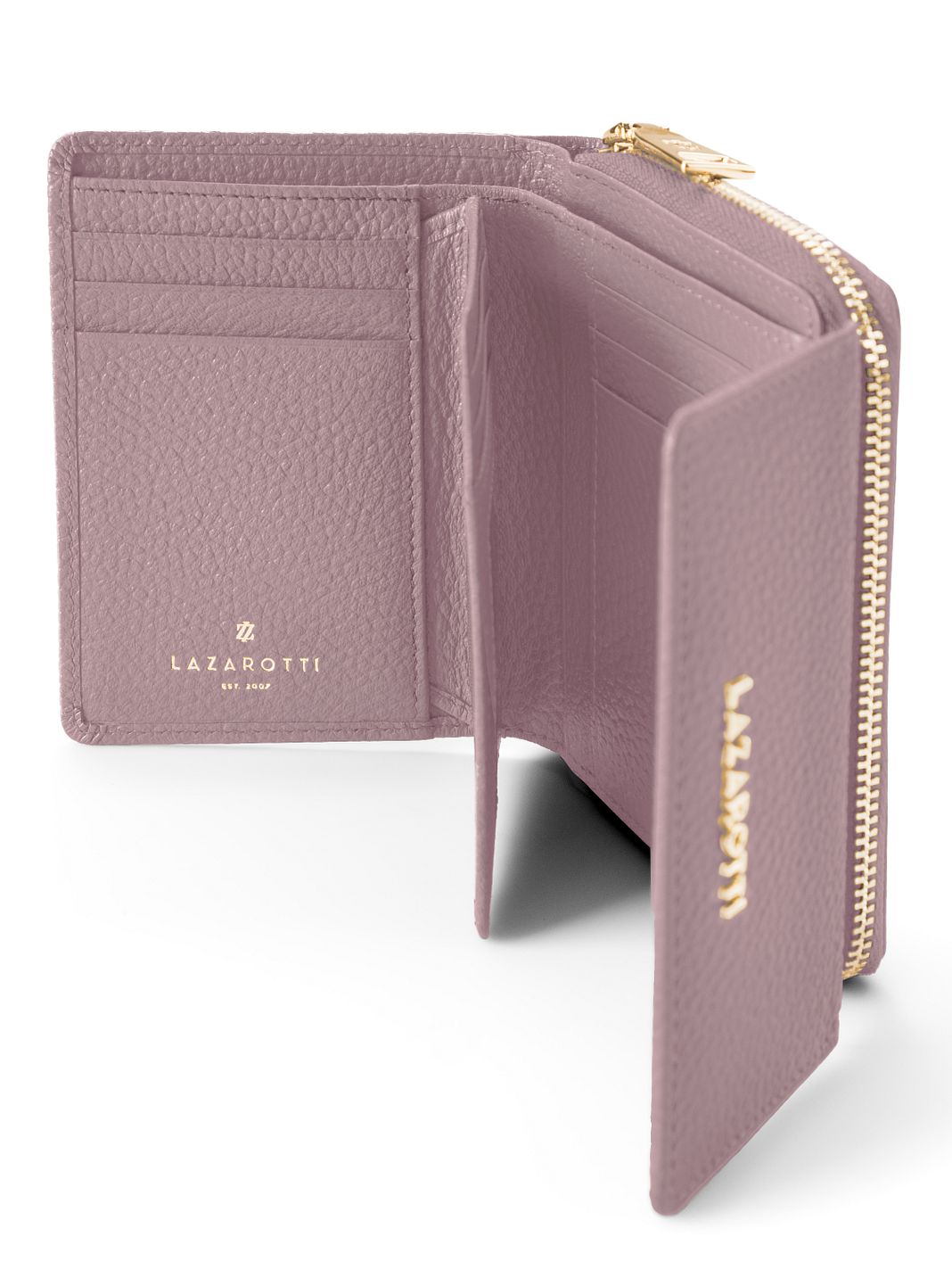 Lazarotti Portafoglio Bologna in pelle con chiusura a zip, 12 cm Lazarotti Portafoglio Bologna in pelle con chiusura a zip, 12 cm