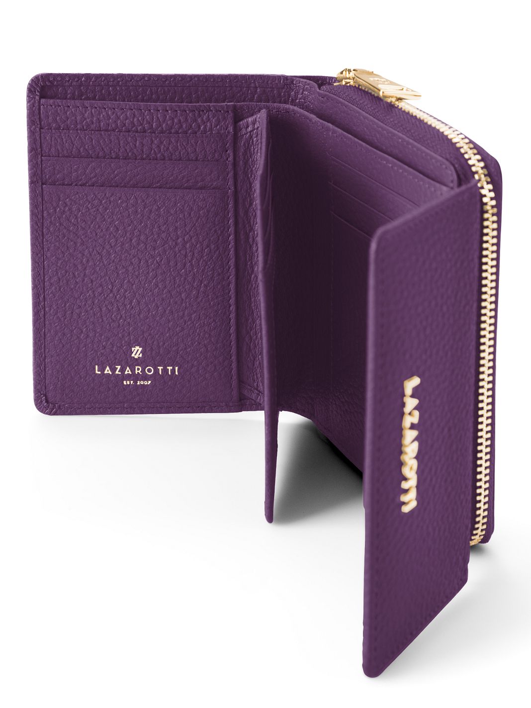 Lazarotti Portafoglio Bologna in pelle con chiusura a zip, 12 cm Lazarotti Portafoglio Bologna in pelle con chiusura a zip, 12 cm