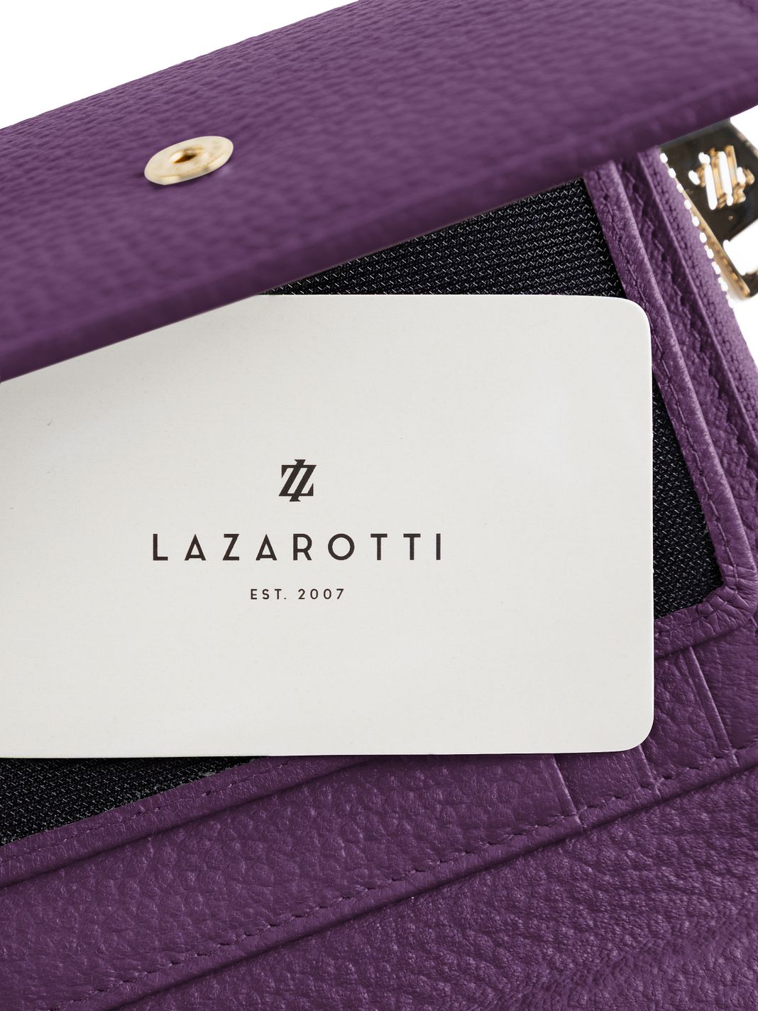 Lazarotti Portafoglio Bologna in pelle con chiusura a zip, 12 cm Lazarotti Portafoglio Bologna in pelle con chiusura a zip, 12 cm