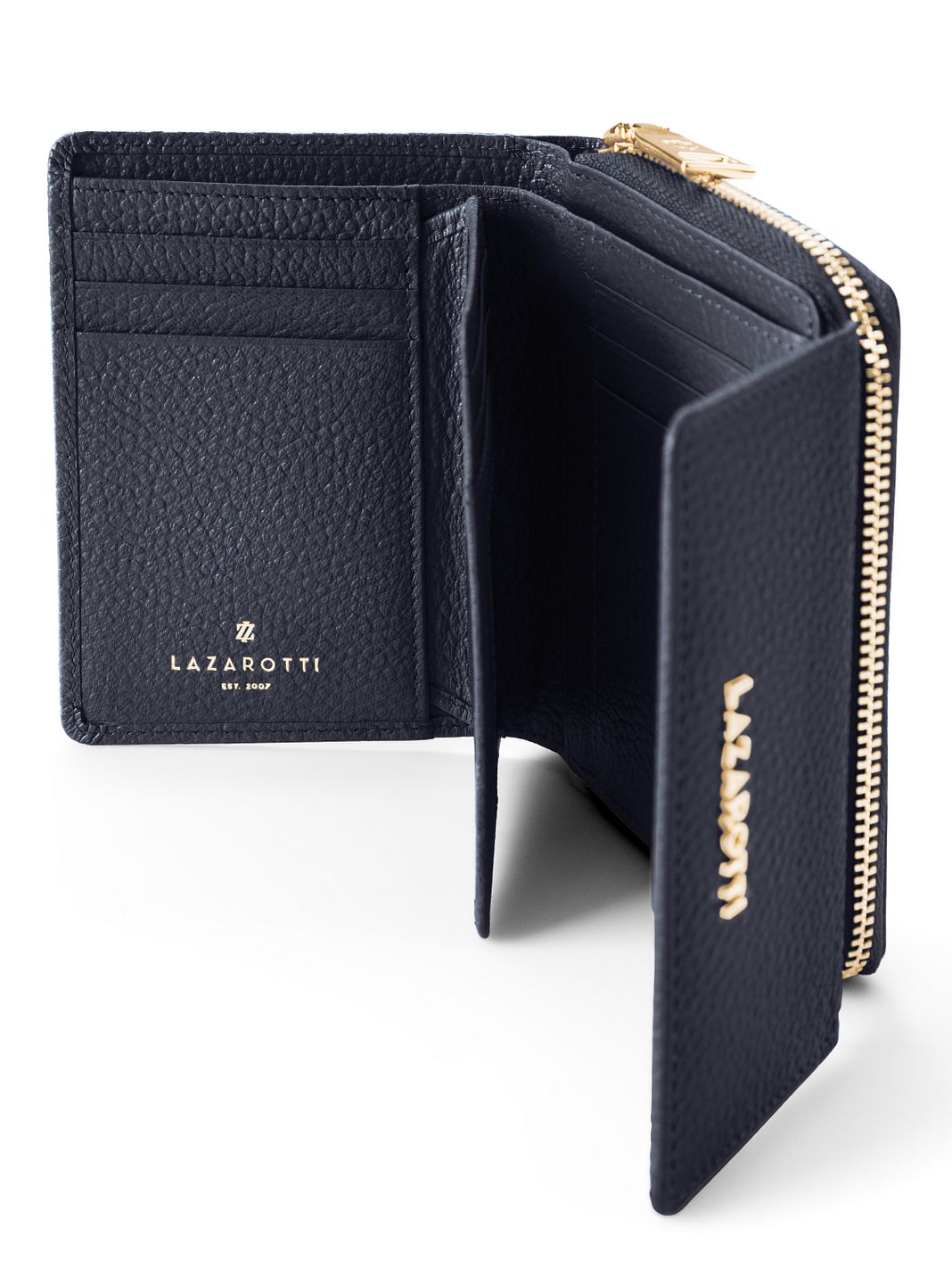 Lazarotti Portafoglio Bologna in pelle con chiusura a zip, 12 cm Lazarotti Portafoglio Bologna in pelle con chiusura a zip, 12 cm