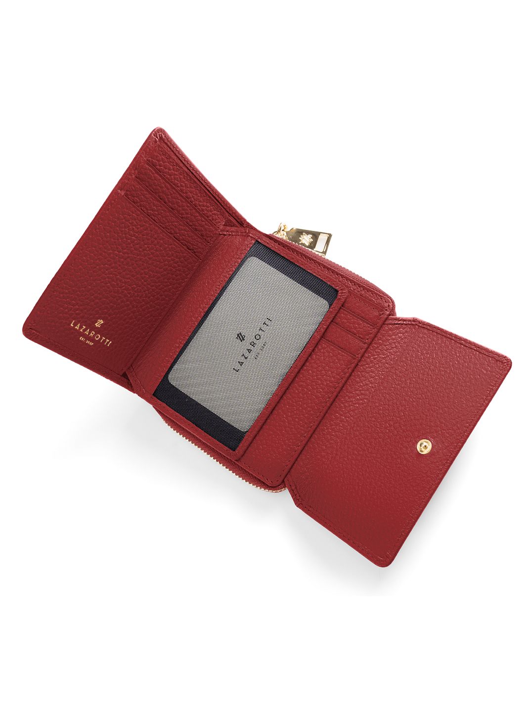 Lazarotti Portafoglio Bologna in pelle con chiusura a zip, 12 cm Lazarotti Portafoglio Bologna in pelle con chiusura a zip, 12 cm