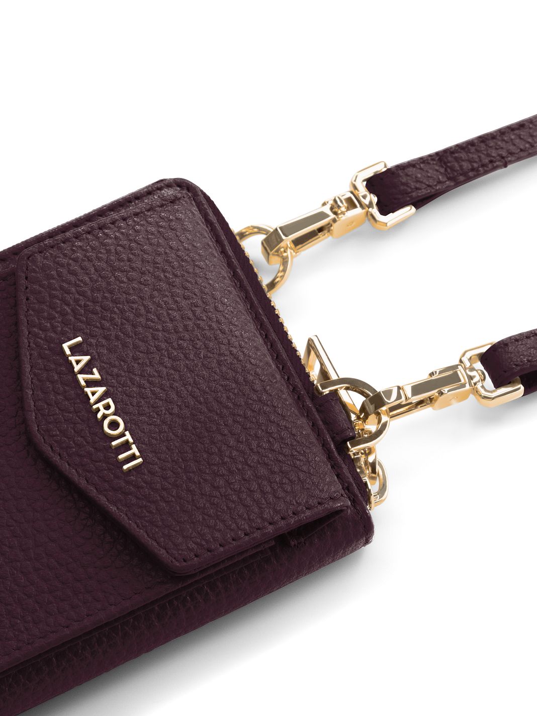 Lazarotti Portafoglio con chiusura a zip in pelle di Bologna, custodia per cellulare, 19 cm Lazarotti Portafoglio con chiusura a zip in pelle di Bologna, custodia per cellulare, 19 cm