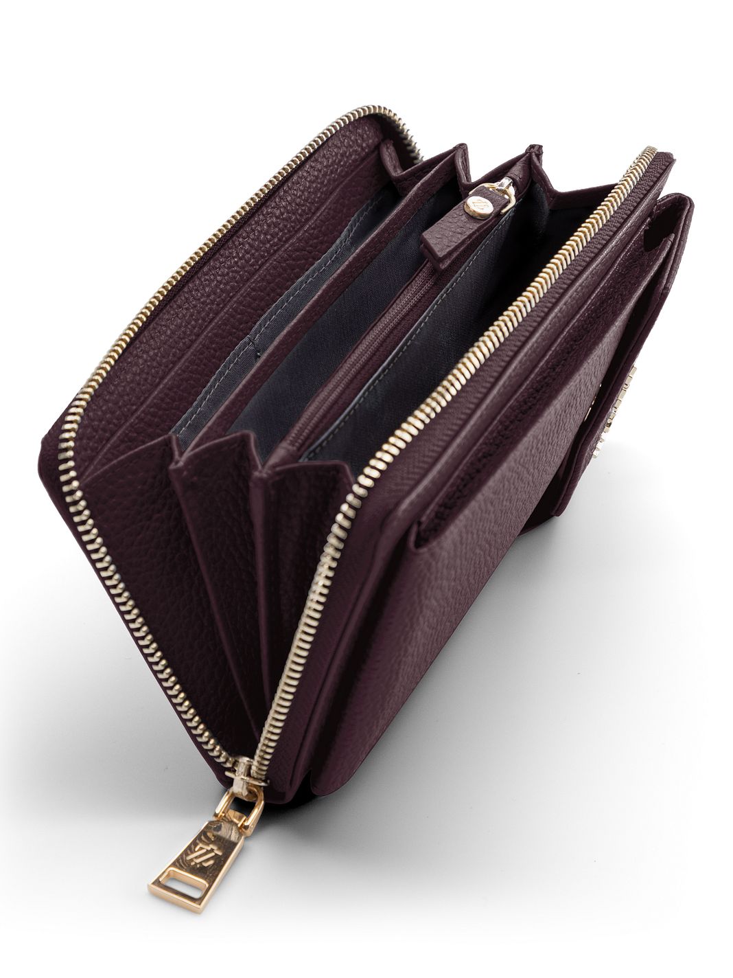 Lazarotti Portafoglio con chiusura a zip in pelle di Bologna, custodia per cellulare, 19 cm Lazarotti Portafoglio con chiusura a zip in pelle di Bologna, custodia per cellulare, 19 cm