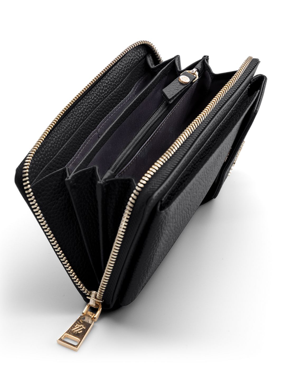 Lazarotti Portafoglio con chiusura a zip in pelle di Bologna, custodia per cellulare, 19 cm Lazarotti Portafoglio con chiusura a zip in pelle di Bologna, custodia per cellulare, 19 cm
