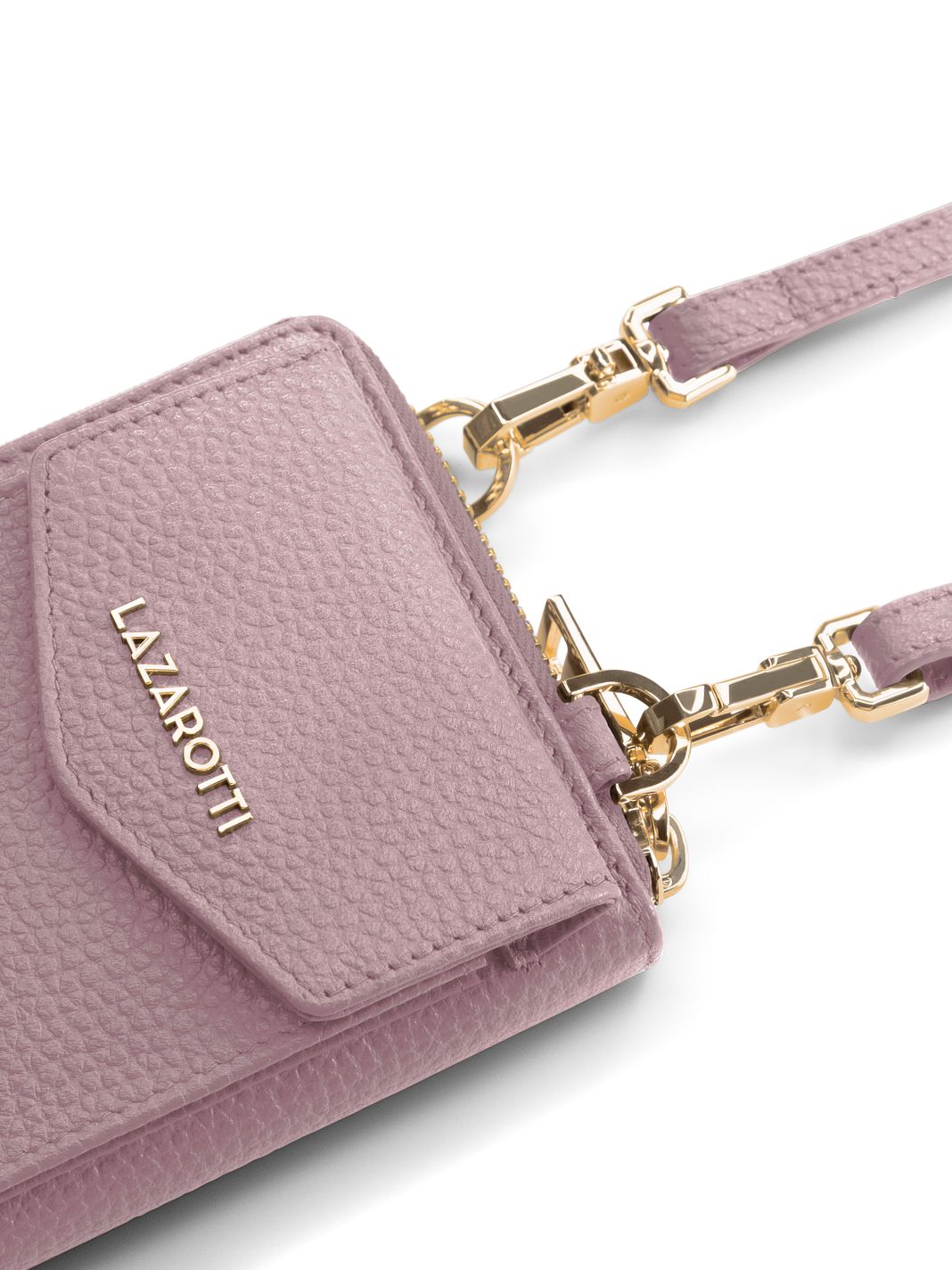 Lazarotti Portafoglio con chiusura a zip in pelle di Bologna, custodia per cellulare, 19 cm Lazarotti Portafoglio con chiusura a zip in pelle di Bologna, custodia per cellulare, 19 cm