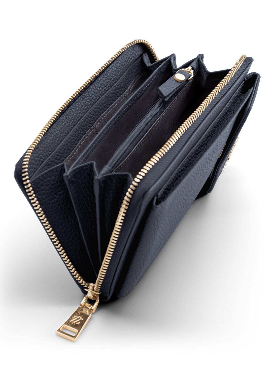 Lazarotti Portafoglio con chiusura a zip in pelle di Bologna, custodia per cellulare, 19 cm Lazarotti Portafoglio con chiusura a zip in pelle di Bologna, custodia per cellulare, 19 cm