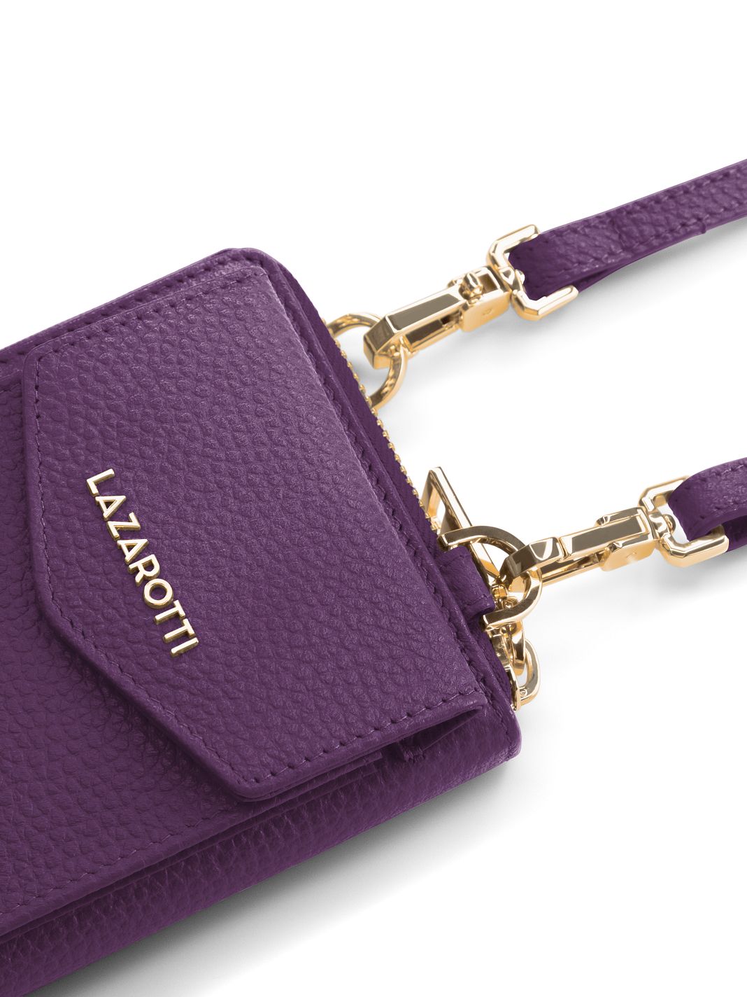 Lazarotti Portafoglio con chiusura a zip in pelle di Bologna, custodia per cellulare, 19 cm Lazarotti Portafoglio con chiusura a zip in pelle di Bologna, custodia per cellulare, 19 cm