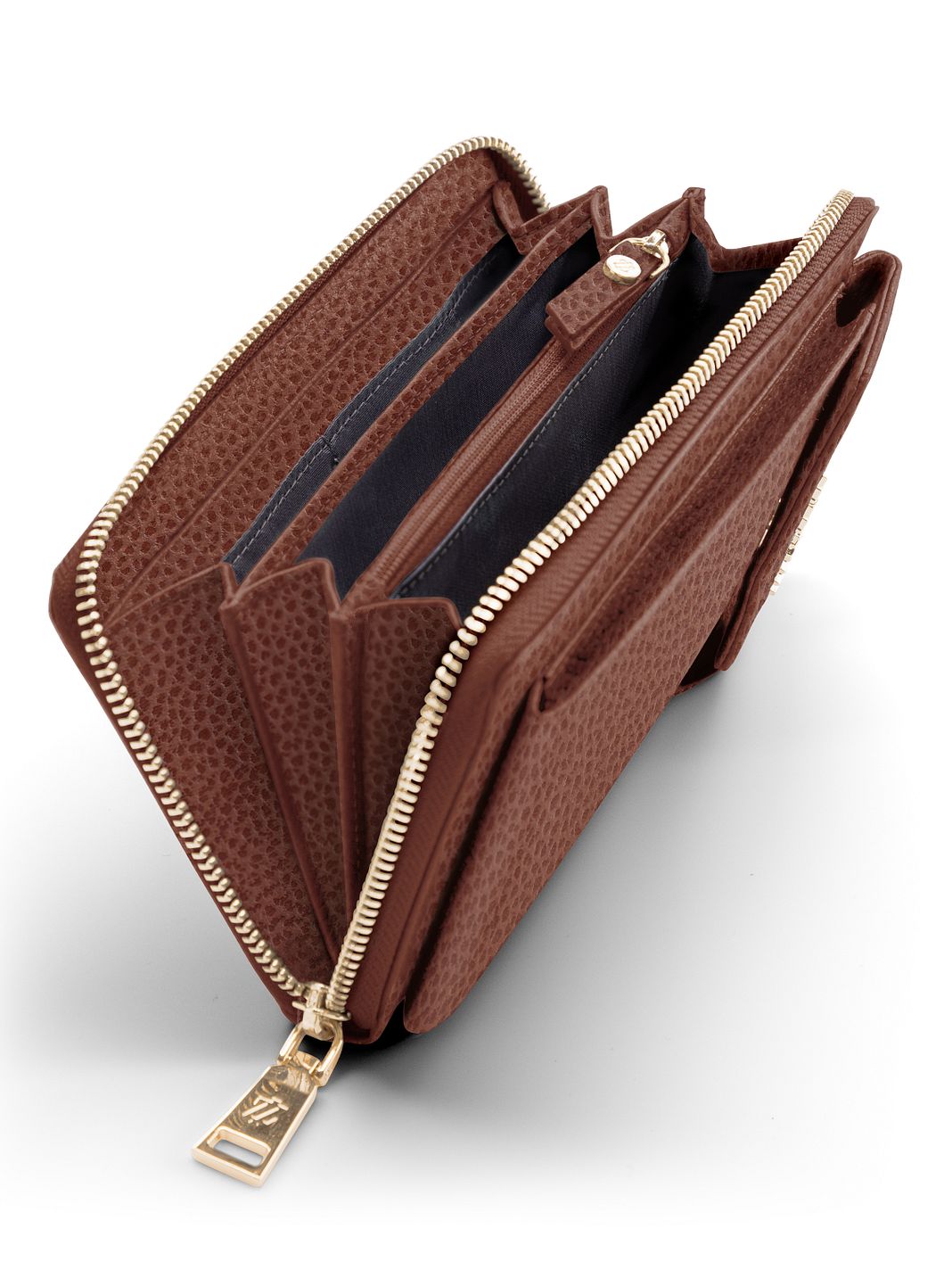 Lazarotti Portafoglio con chiusura a zip in pelle di Bologna, custodia per cellulare, 19 cm Lazarotti Portafoglio con chiusura a zip in pelle di Bologna, custodia per cellulare, 19 cm