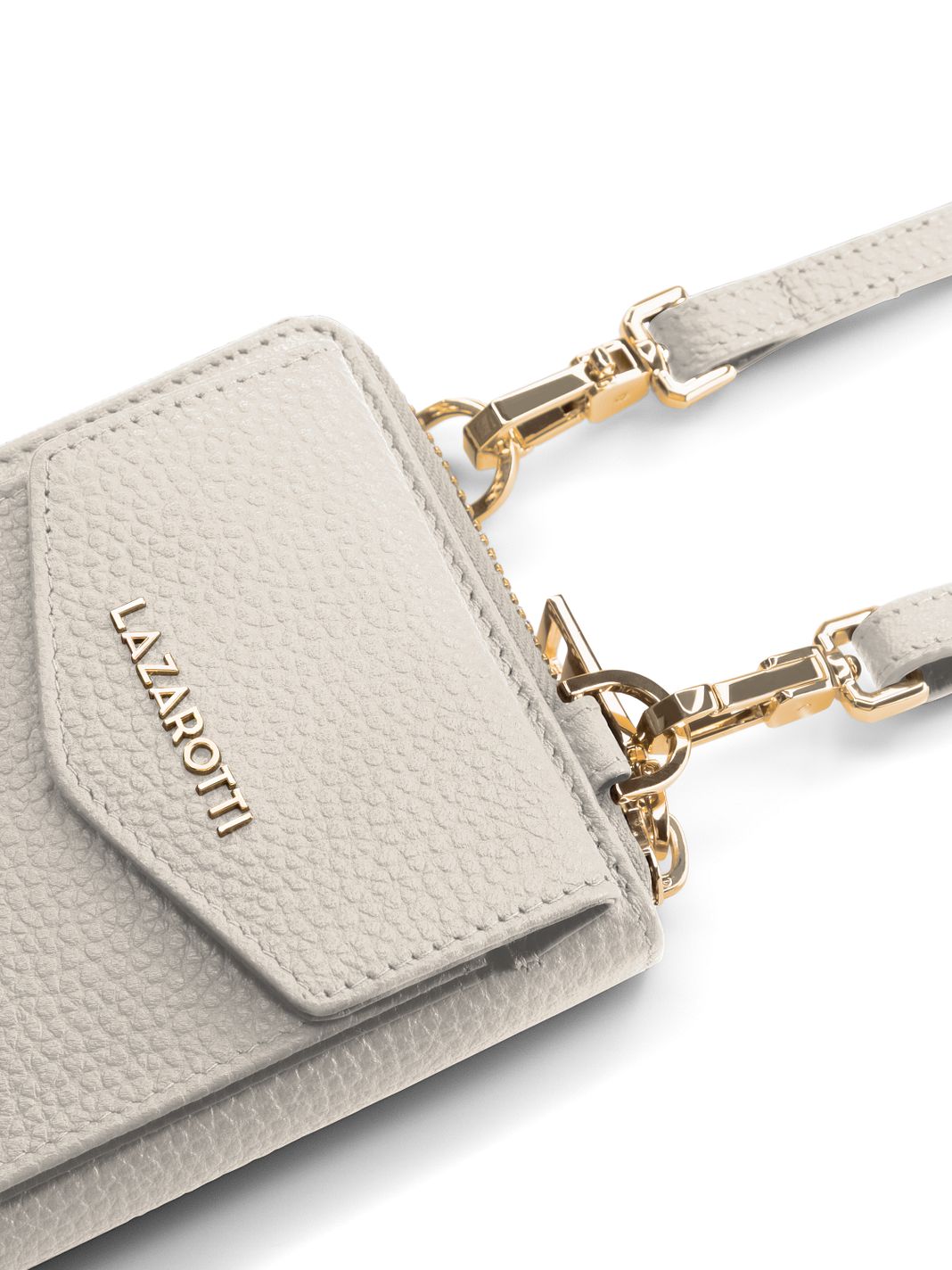 Lazarotti Portafoglio con chiusura a zip in pelle di Bologna, custodia per cellulare, 19 cm Lazarotti Portafoglio con chiusura a zip in pelle di Bologna, custodia per cellulare, 19 cm