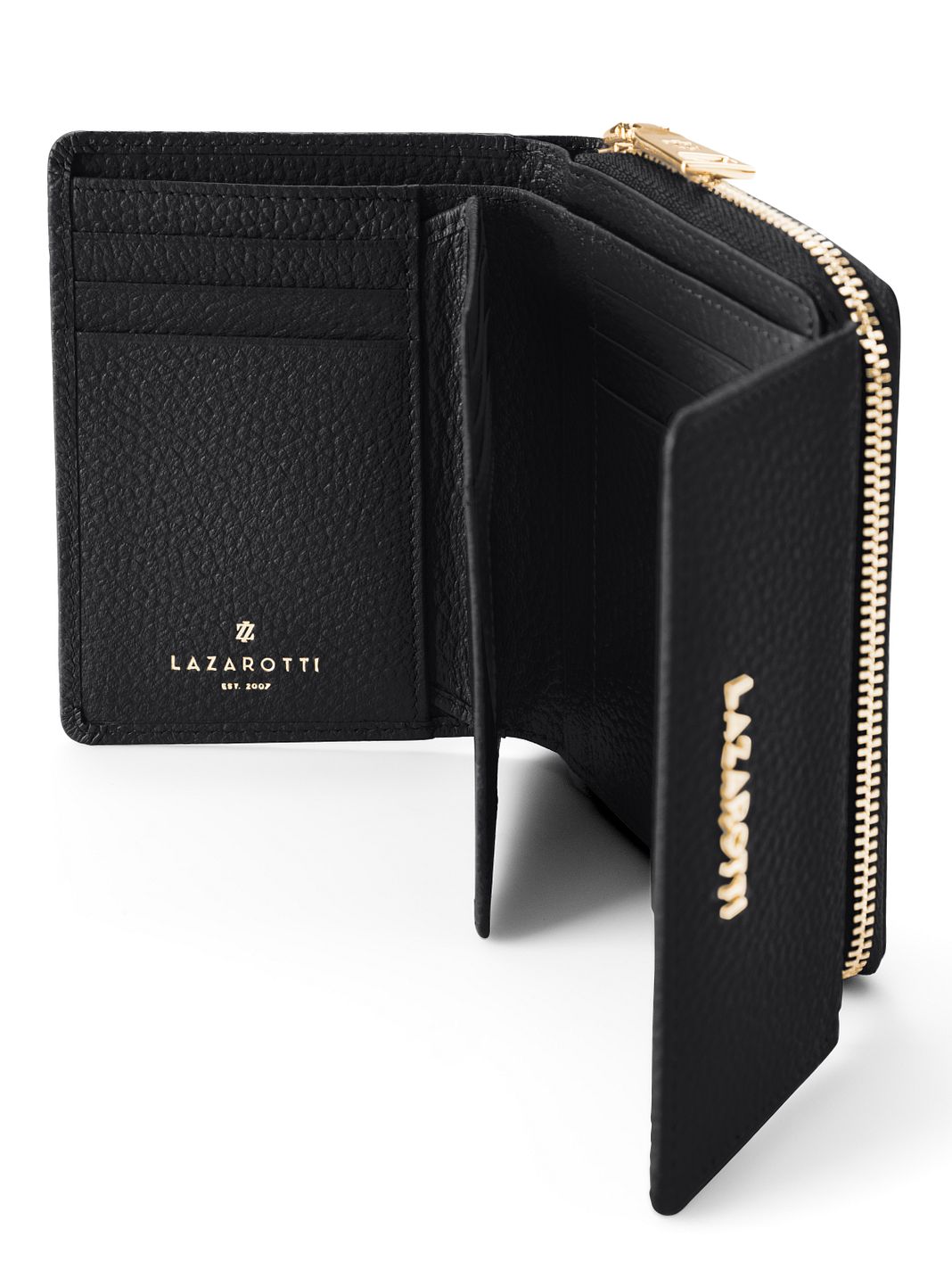 Lazarotti Portafoglio Bologna in pelle con chiusura a zip, 12 cm Lazarotti Portafoglio Bologna in pelle con chiusura a zip, 12 cm