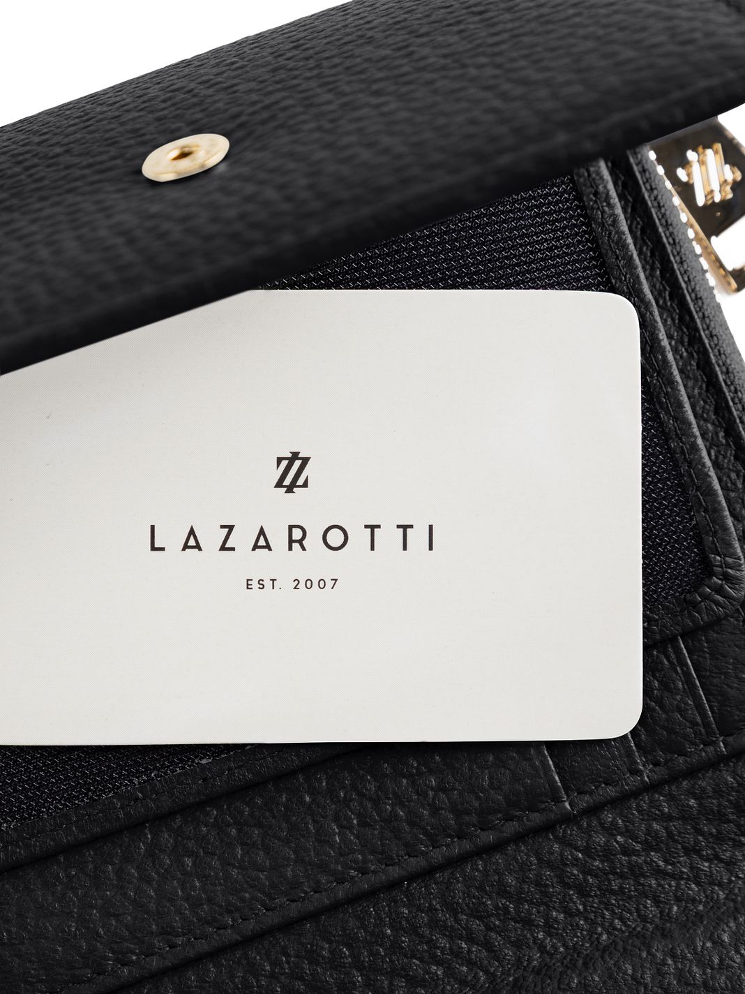 Lazarotti Portafoglio Bologna in pelle con chiusura a zip, 12 cm Lazarotti Portafoglio Bologna in pelle con chiusura a zip, 12 cm