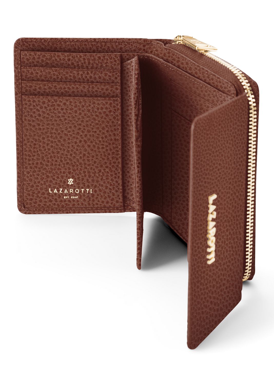 Lazarotti Portafoglio Bologna in pelle con chiusura a zip, 12 cm Lazarotti Portafoglio Bologna in pelle con chiusura a zip, 12 cm