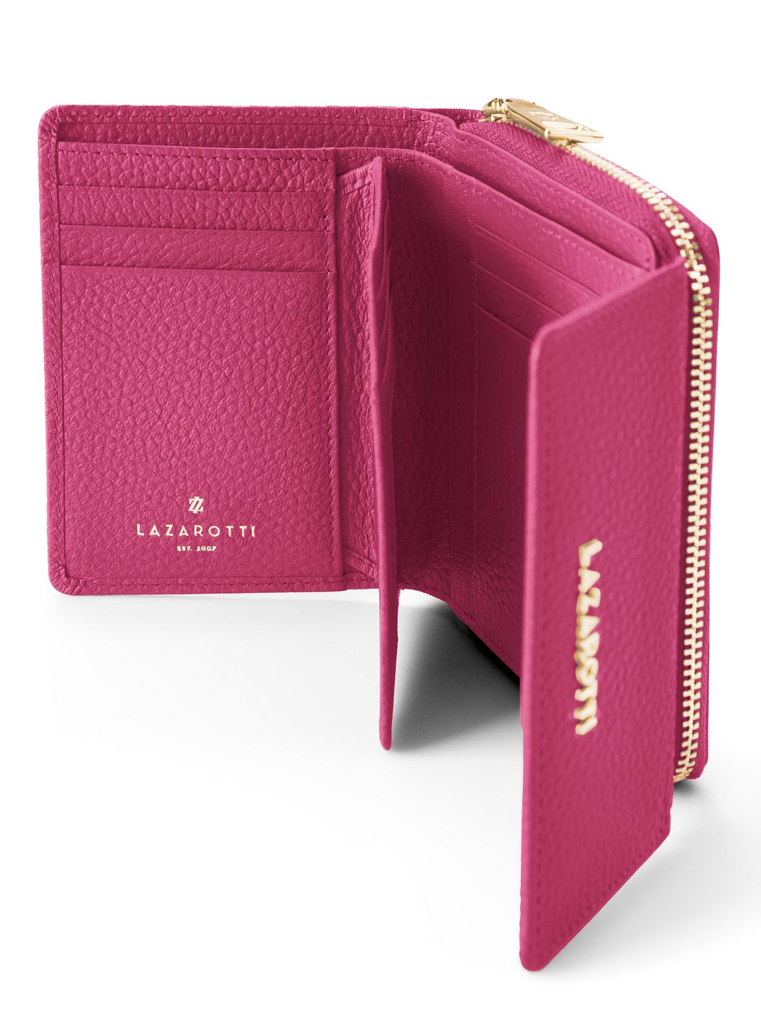 Lazarotti Portafoglio Bologna in pelle con chiusura a zip, 12 cm Lazarotti Portafoglio Bologna in pelle con chiusura a zip, 12 cm