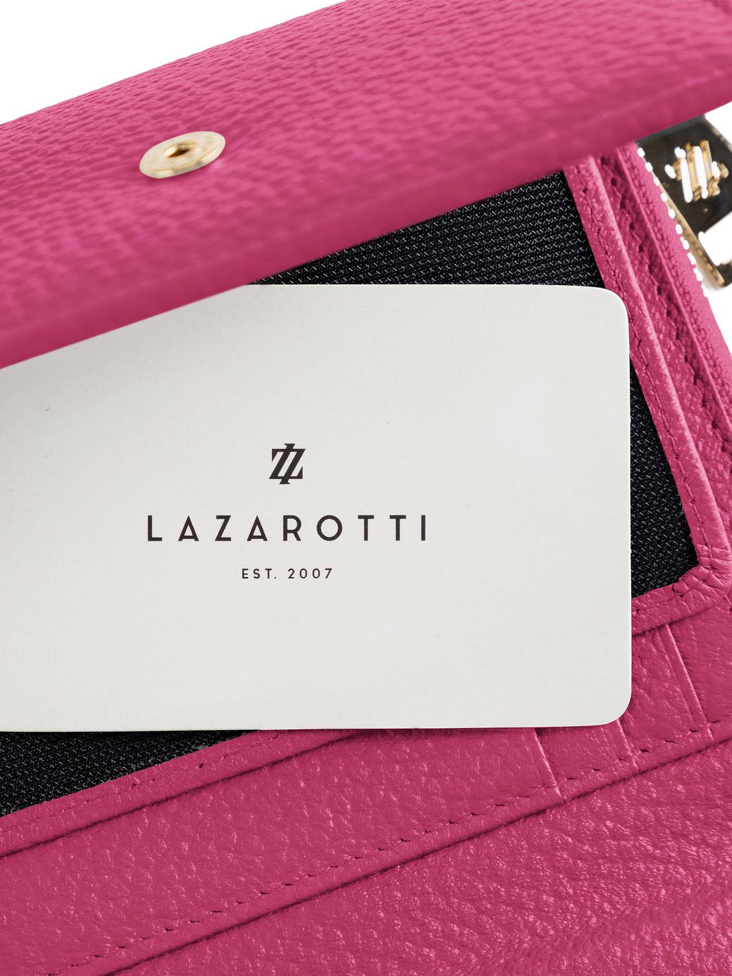 Lazarotti Portafoglio Bologna in pelle con chiusura a zip, 12 cm Lazarotti Portafoglio Bologna in pelle con chiusura a zip, 12 cm