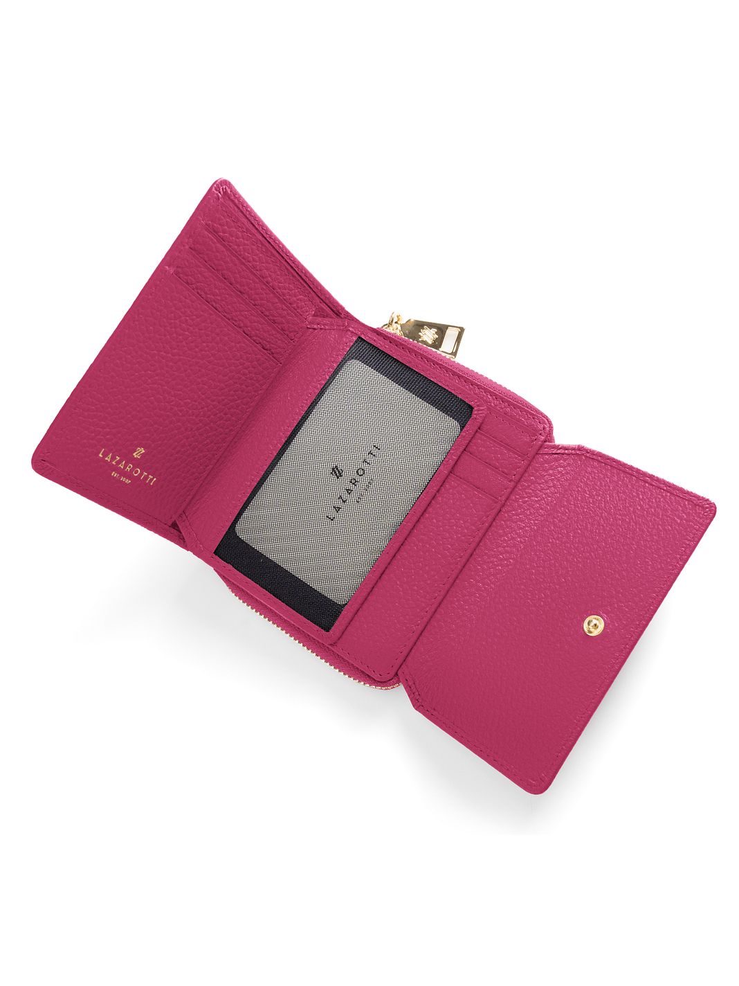 Lazarotti Portafoglio Bologna in pelle con chiusura a zip, 12 cm Lazarotti Portafoglio Bologna in pelle con chiusura a zip, 12 cm