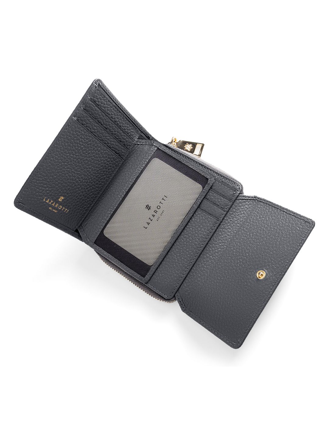 Lazarotti Portafoglio Bologna in pelle con chiusura a zip, 12 cm Lazarotti Portafoglio Bologna in pelle con chiusura a zip, 12 cm
