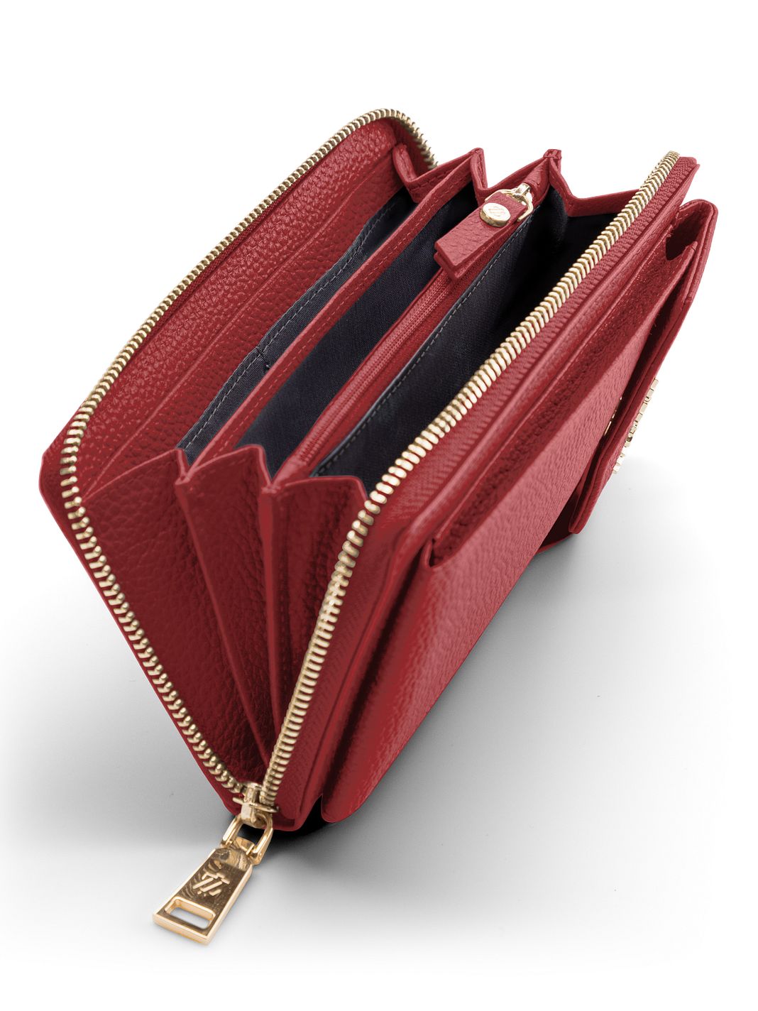 Lazarotti Portafoglio con chiusura a zip in pelle di Bologna, custodia per cellulare, 19 cm Lazarotti Portafoglio con chiusura a zip in pelle di Bologna, custodia per cellulare, 19 cm