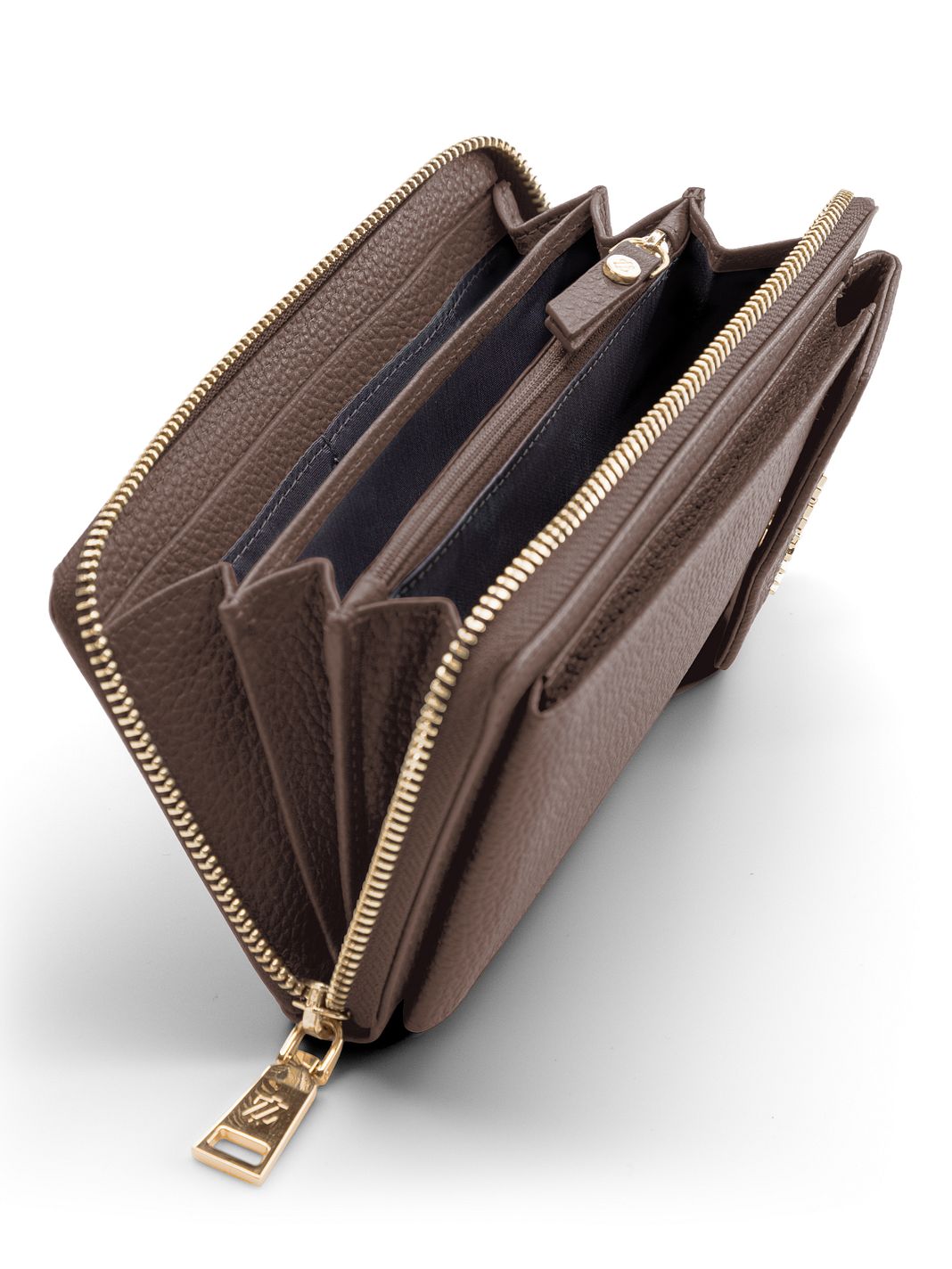 Lazarotti Portafoglio con chiusura a zip in pelle di Bologna, custodia per cellulare, 19 cm Lazarotti Portafoglio con chiusura a zip in pelle di Bologna, custodia per cellulare, 19 cm