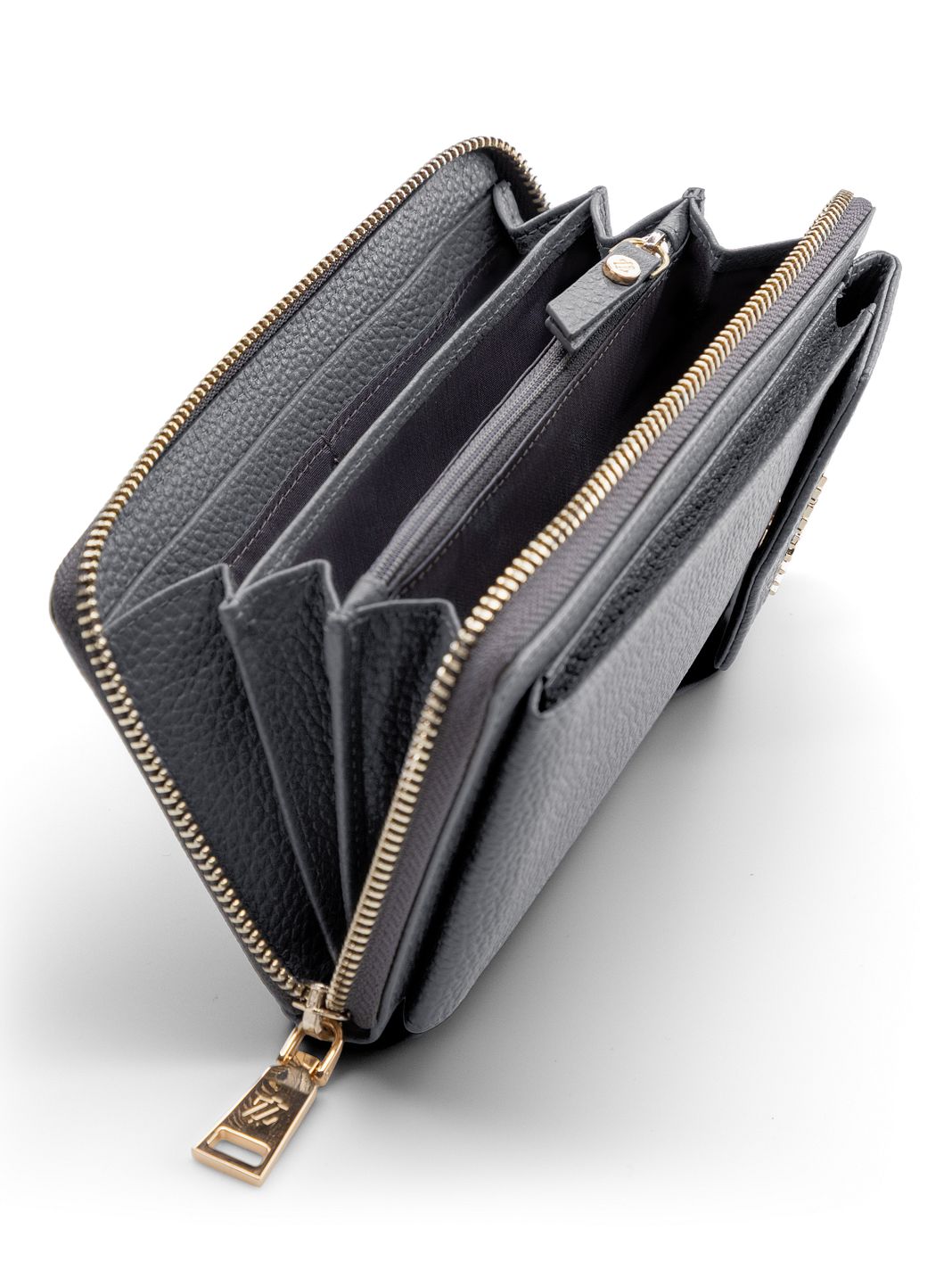 Lazarotti Portafoglio con chiusura a zip in pelle di Bologna, custodia per cellulare, 19 cm Lazarotti Portafoglio con chiusura a zip in pelle di Bologna, custodia per cellulare, 19 cm