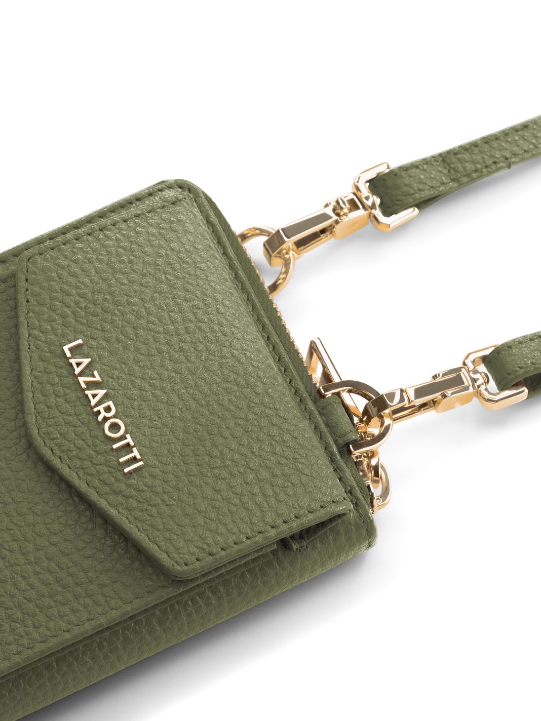 Lazarotti Portafoglio con chiusura a zip in pelle di Bologna, custodia per cellulare, 19 cm Lazarotti Portafoglio con chiusura a zip in pelle di Bologna, custodia per cellulare, 19 cm