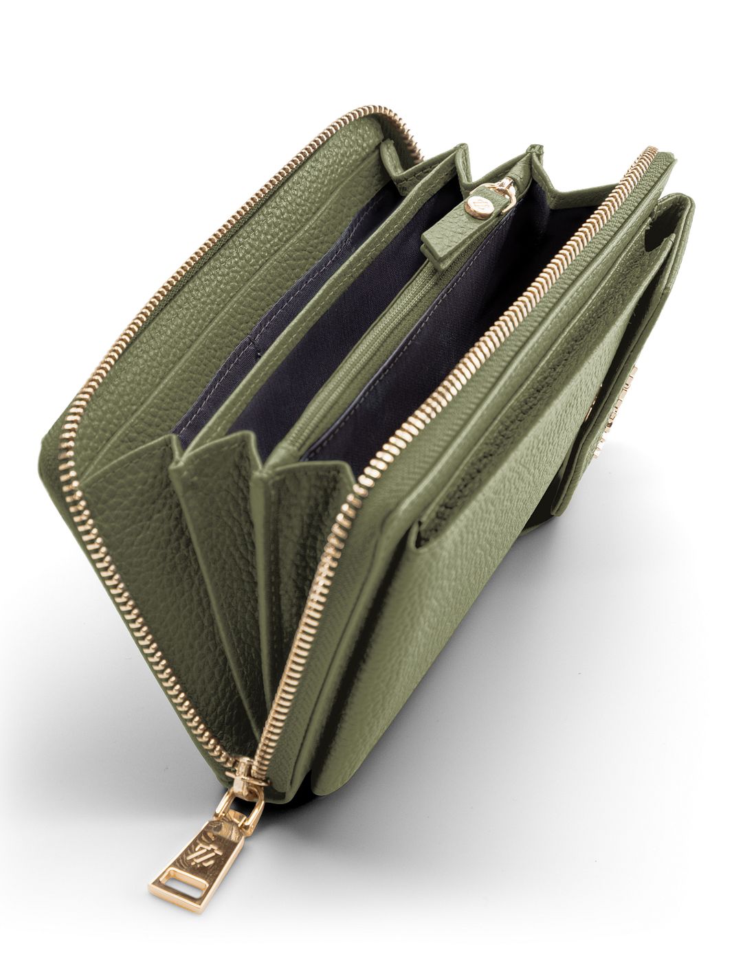 Lazarotti Portafoglio con chiusura a zip in pelle di Bologna, custodia per cellulare, 19 cm Lazarotti Portafoglio con chiusura a zip in pelle di Bologna, custodia per cellulare, 19 cm