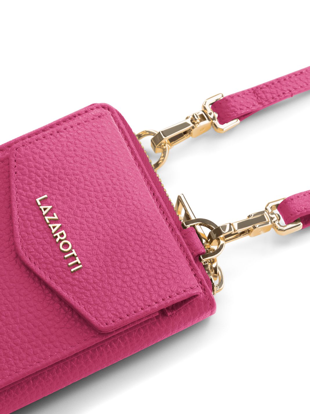 Lazarotti Portafoglio con chiusura a zip in pelle di Bologna, custodia per cellulare, 19 cm Lazarotti Portafoglio con chiusura a zip in pelle di Bologna, custodia per cellulare, 19 cm