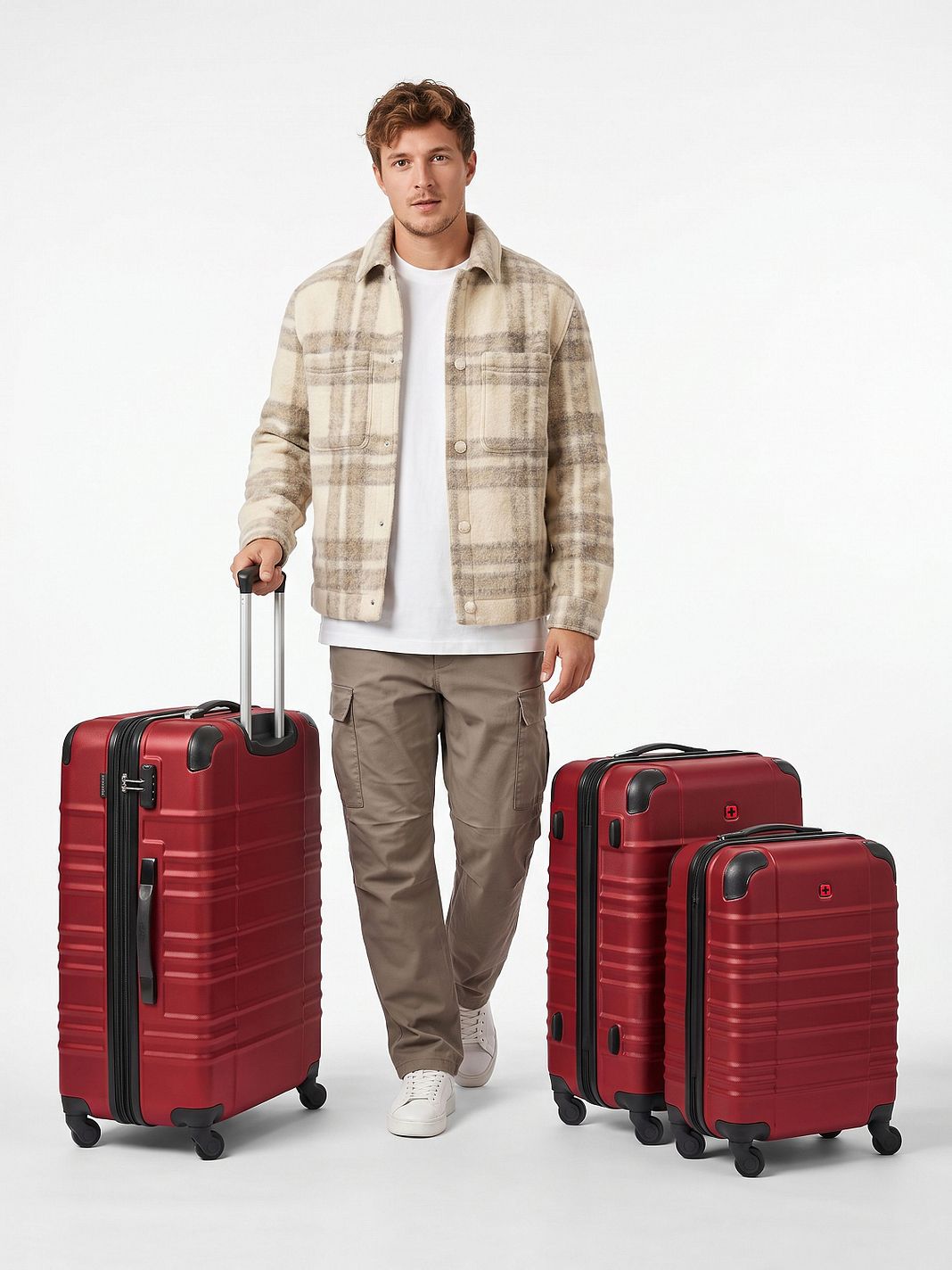 Wenger Amplar Evo 4 ruote Set di valigie 3 pezzi espandibile Wenger Amplar Evo 4 ruote Set di valigie 3 pezzi espandibile