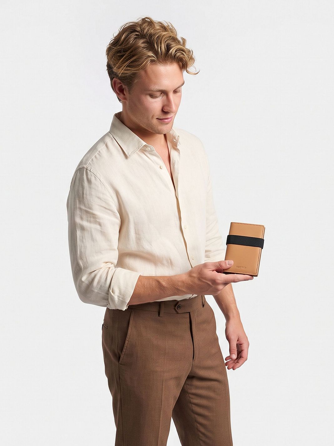 Secrid Bandwallet Cartera Bloqueo RFID Piel natural 6 cm