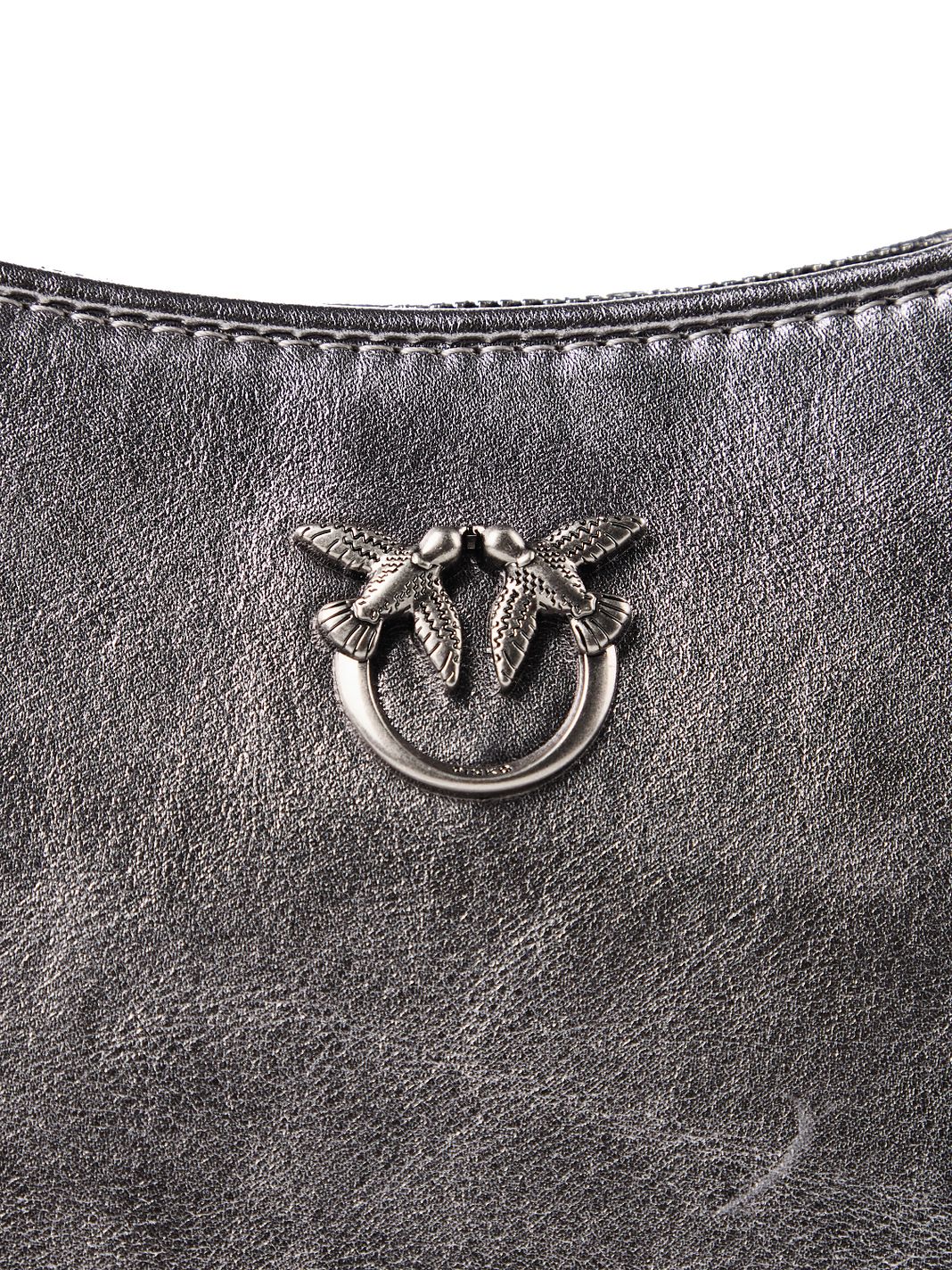 PINKO Half Moon Mini Borsa a spalla Vera Pelle 26 cm