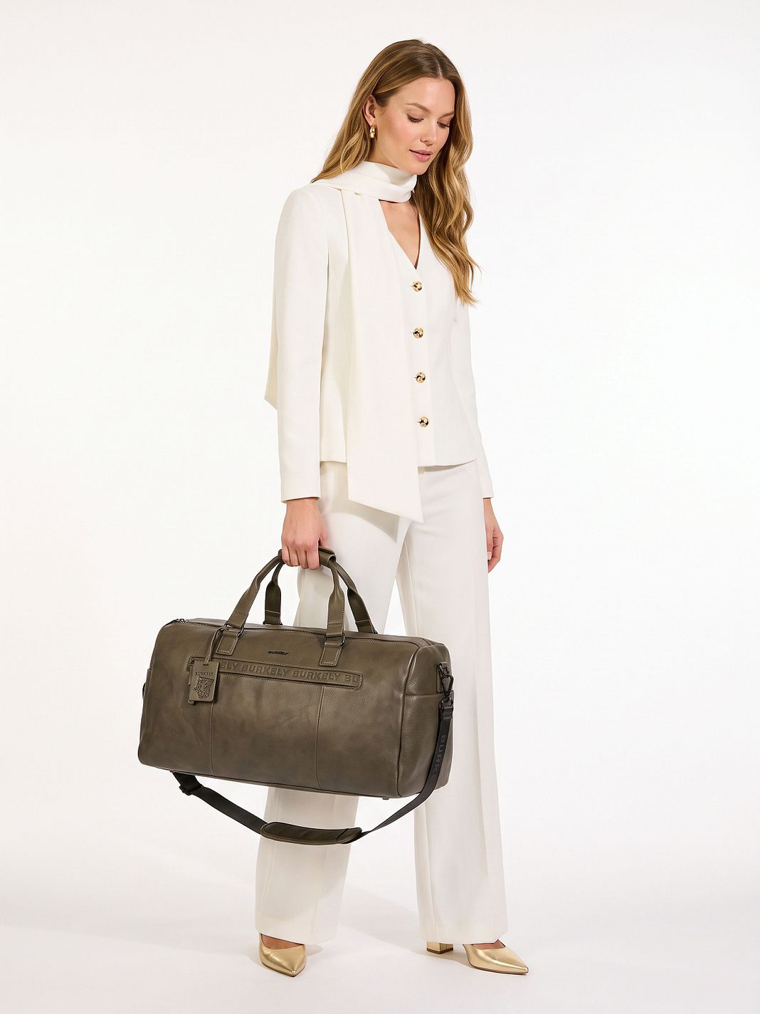 Burkely Minimal Mason Borsa da viaggio Weekender Vera Pelle 57 cm Burkely Minimal Mason Borsa da viaggio Weekender Vera Pelle 57 cm