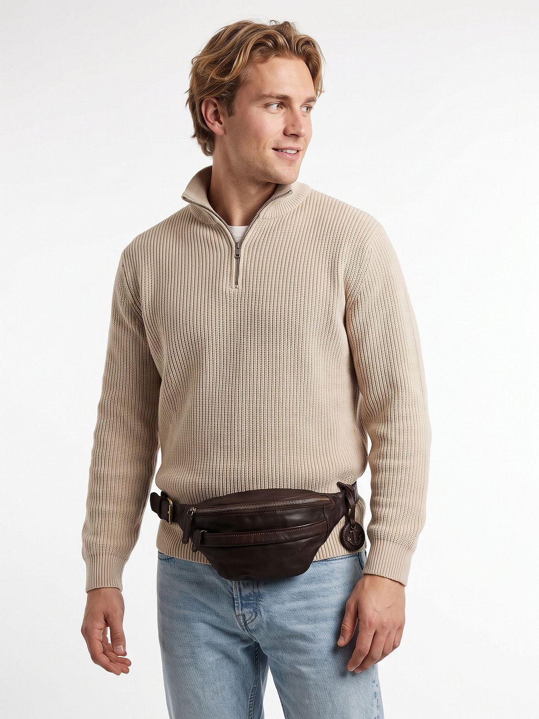 Harbour 2nd Alaric Riñonera Piel natural 34.5 cm