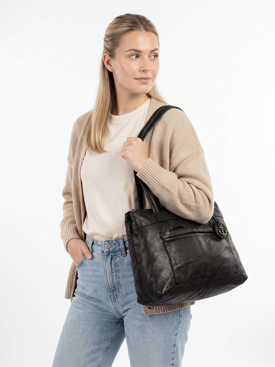 Harbour 2nd Urban Poets Bolsa de hombro Piel natural 33 cm
