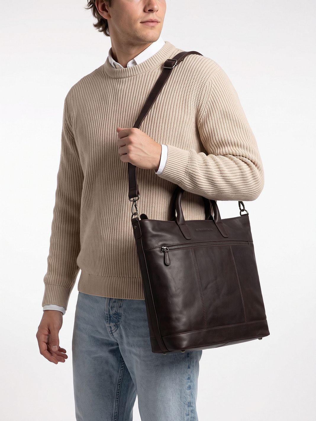 The Chesterfield Brand Westbrook Borsa a spalla Vera Pelle 34 cm Vano porta PC